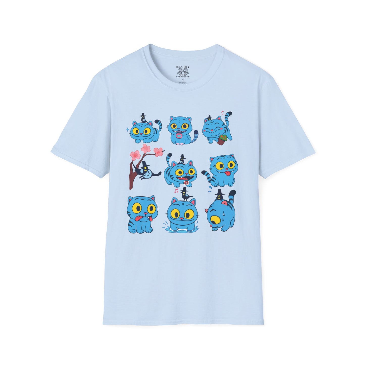 Derpy Cat Graphic T-Shirt, Softstyle Tee, Unisex Shirt for Cat Lovers, Gift for Pet Owners, Fun Casual Wear