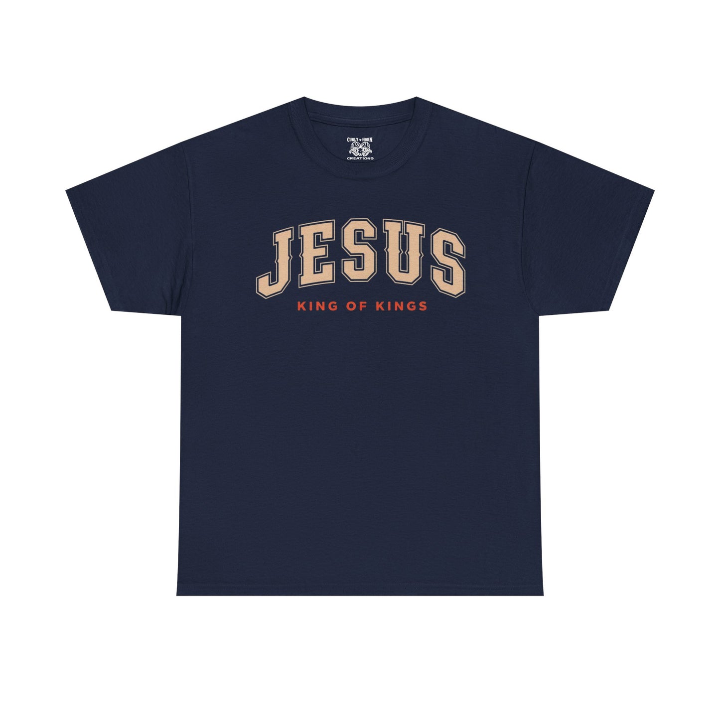 Jesus King of Kings Tee, Christian Apparel, Religious Gift, Faith-Based Shirt, Unisex Cotton Tee, Inspirational Fashion