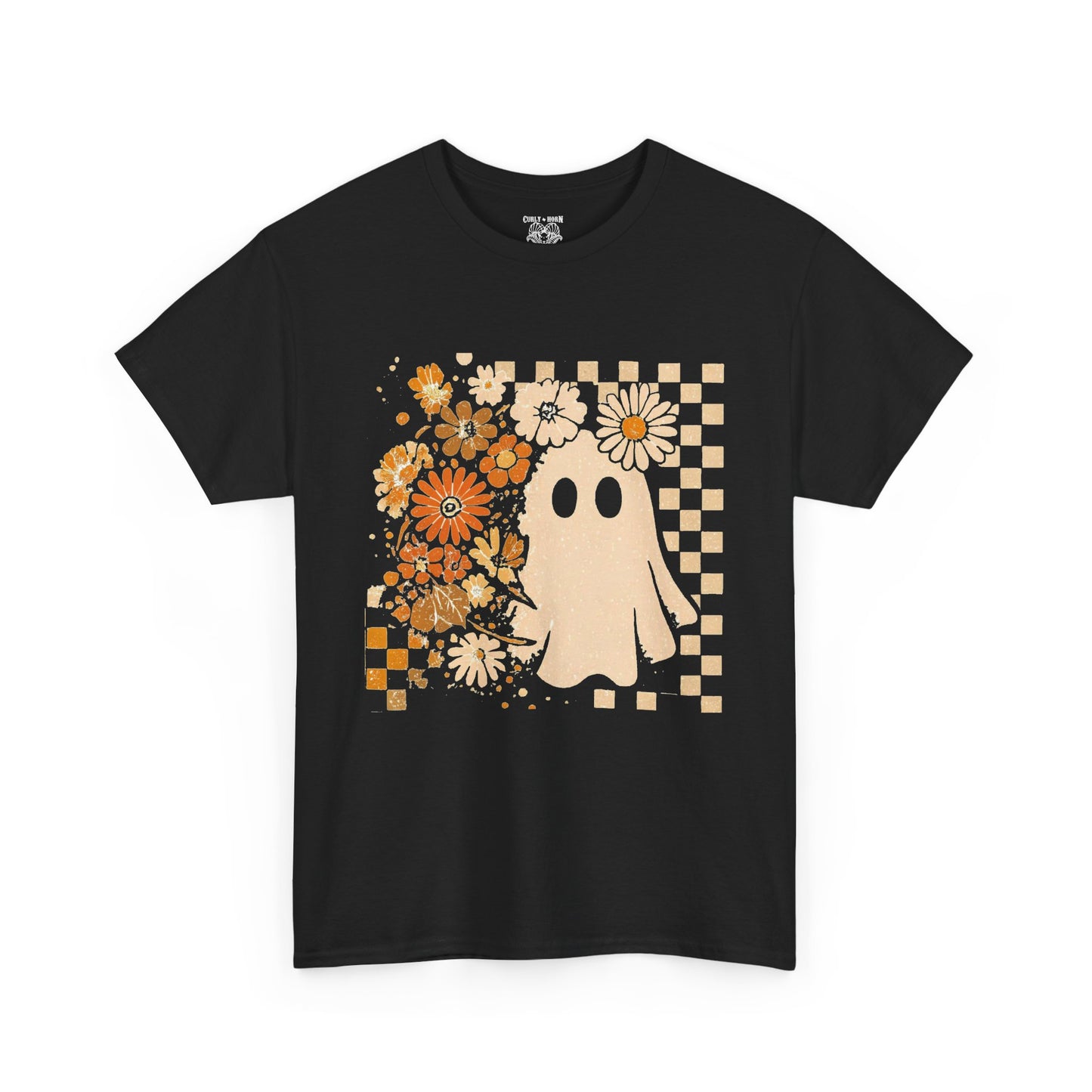 Vintage Ghost Flower Tee, Casual Tee, Unisex T-Shirt, Graphic Tee, Vintage Style Shirt, Unique Gift Idea