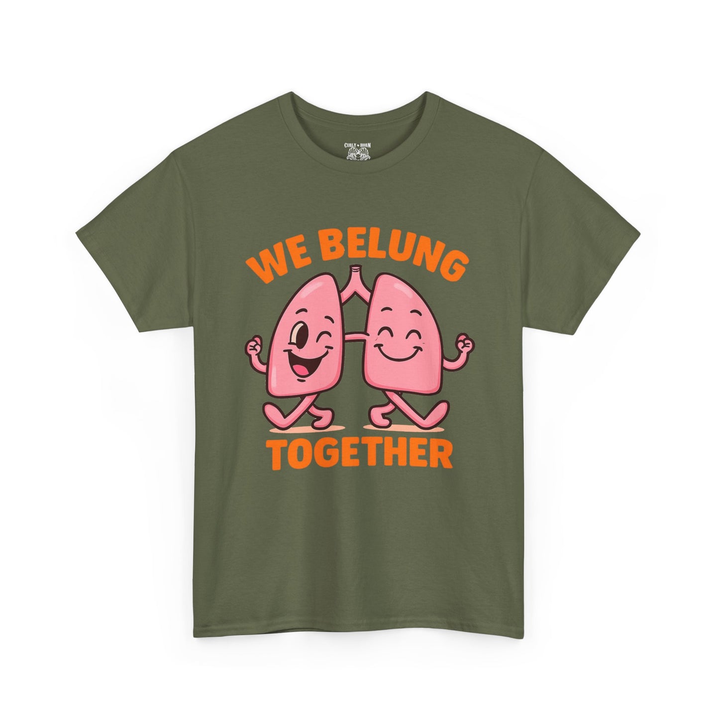 We Belung Together Unisex Heavy Cotton Tee, Fun Graphic T-Shirt, Couples Matching Clothes, Friendship Gift, Comfortable Casual Wear