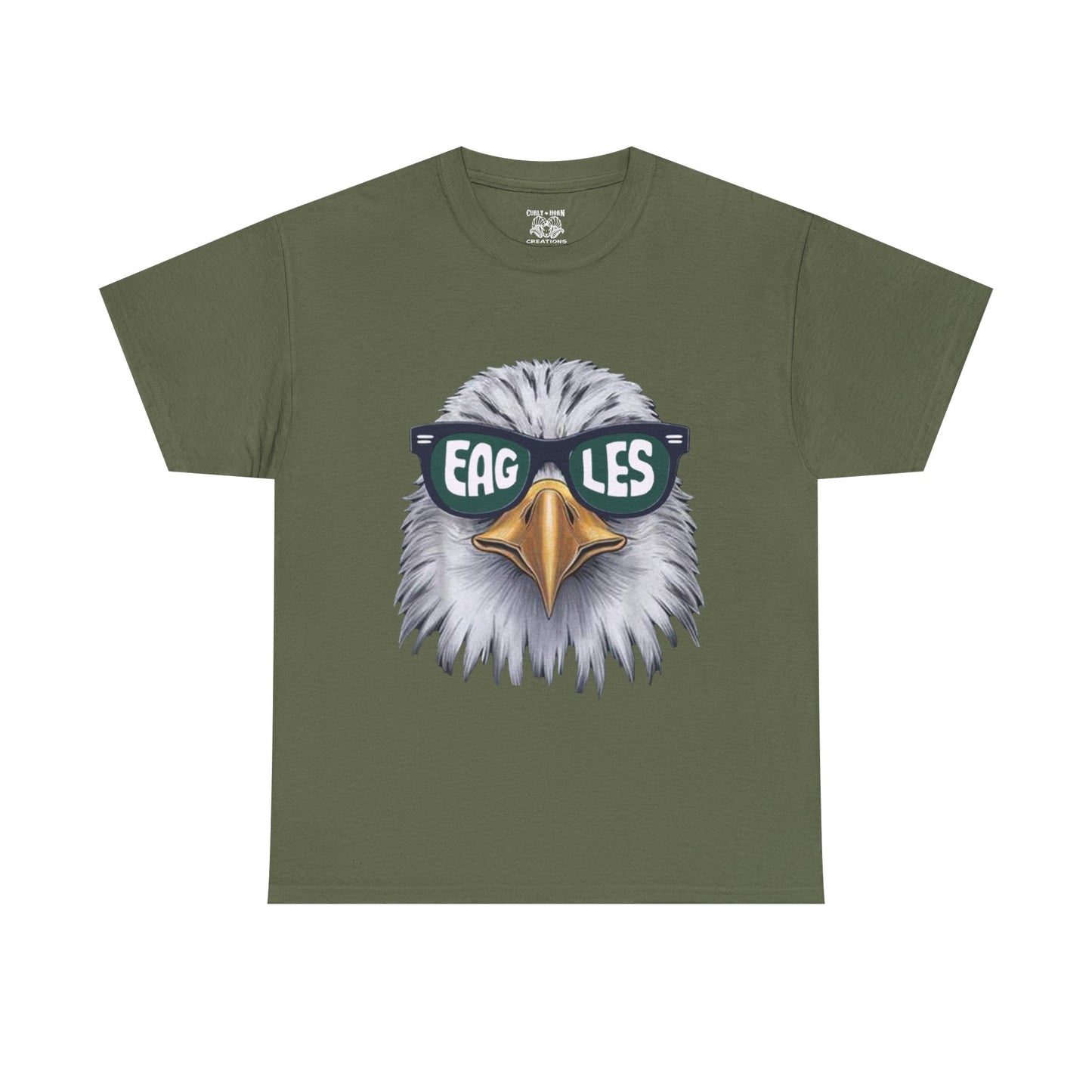 Eagle Sunglasses Tee, Unisex Cotton T-Shirt for Eagle Fans, Perfect for Sports Events, Casual Wear, Gift, Outdoor Adventures