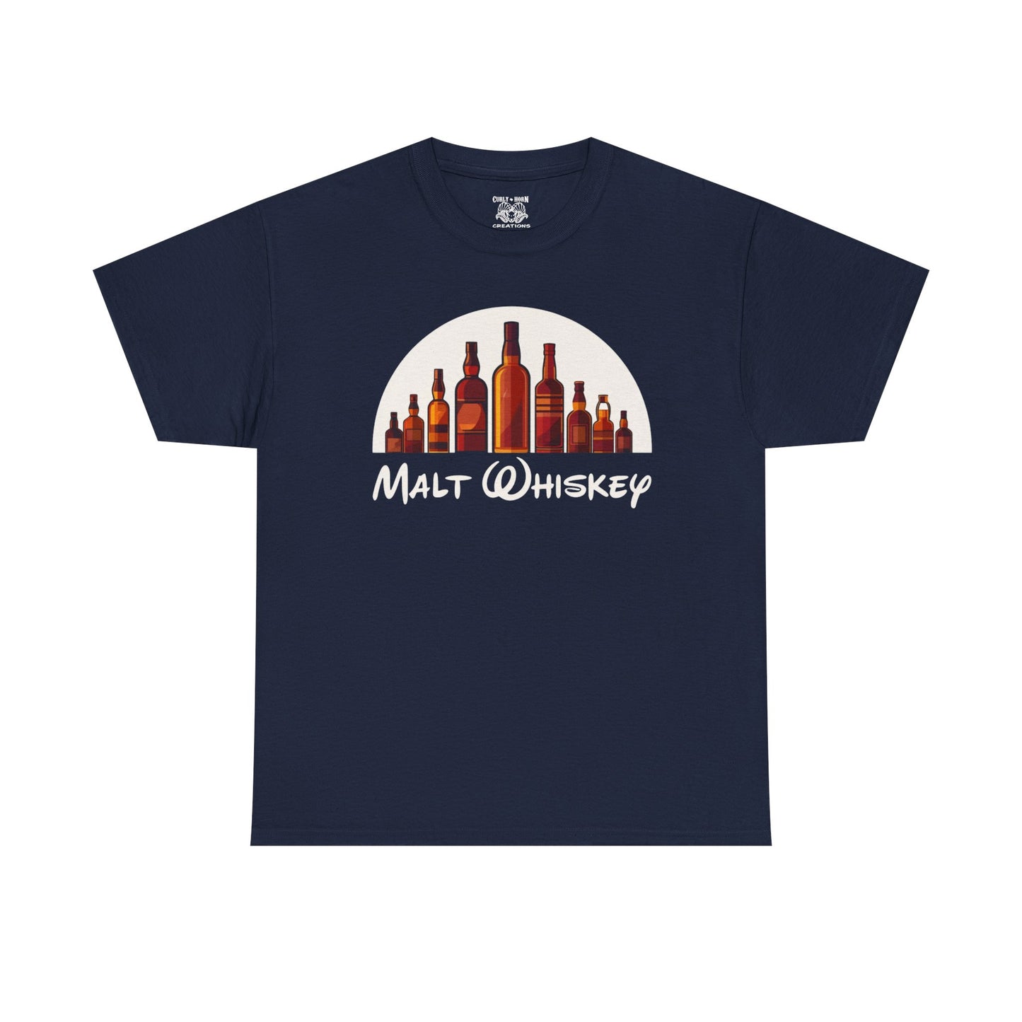 Malt Whiskey Unisex Heavy Cotton Tee, Casual Wear, Gifts for Whiskey Lovers, Graphic Tee, Vintage Style, Everyday Comfort