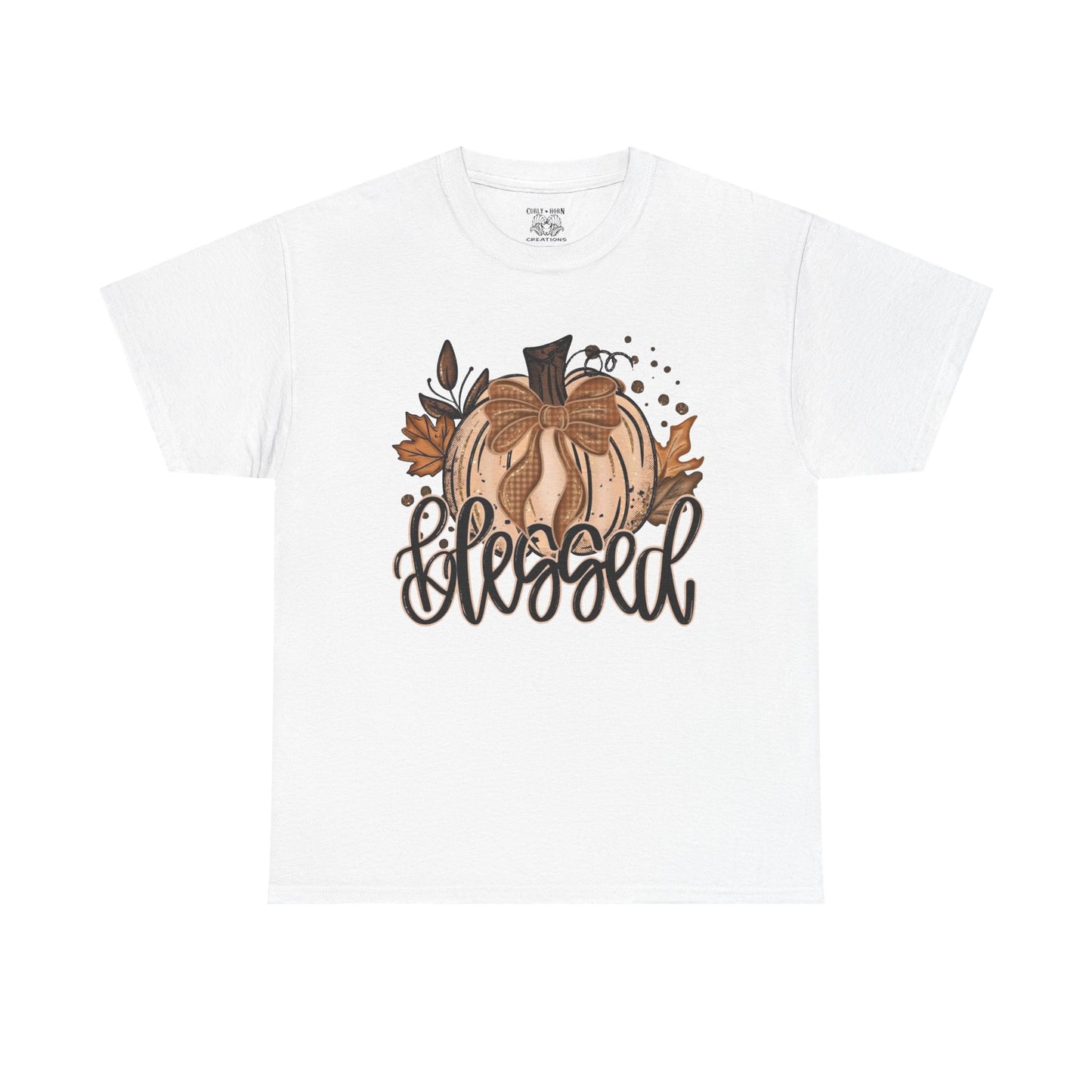 Blessed Pumpkin Tee - Fall Apparel, Thanksgiving Shirt, Autumn Outfit, Gift for Her, Cute Layering Tee