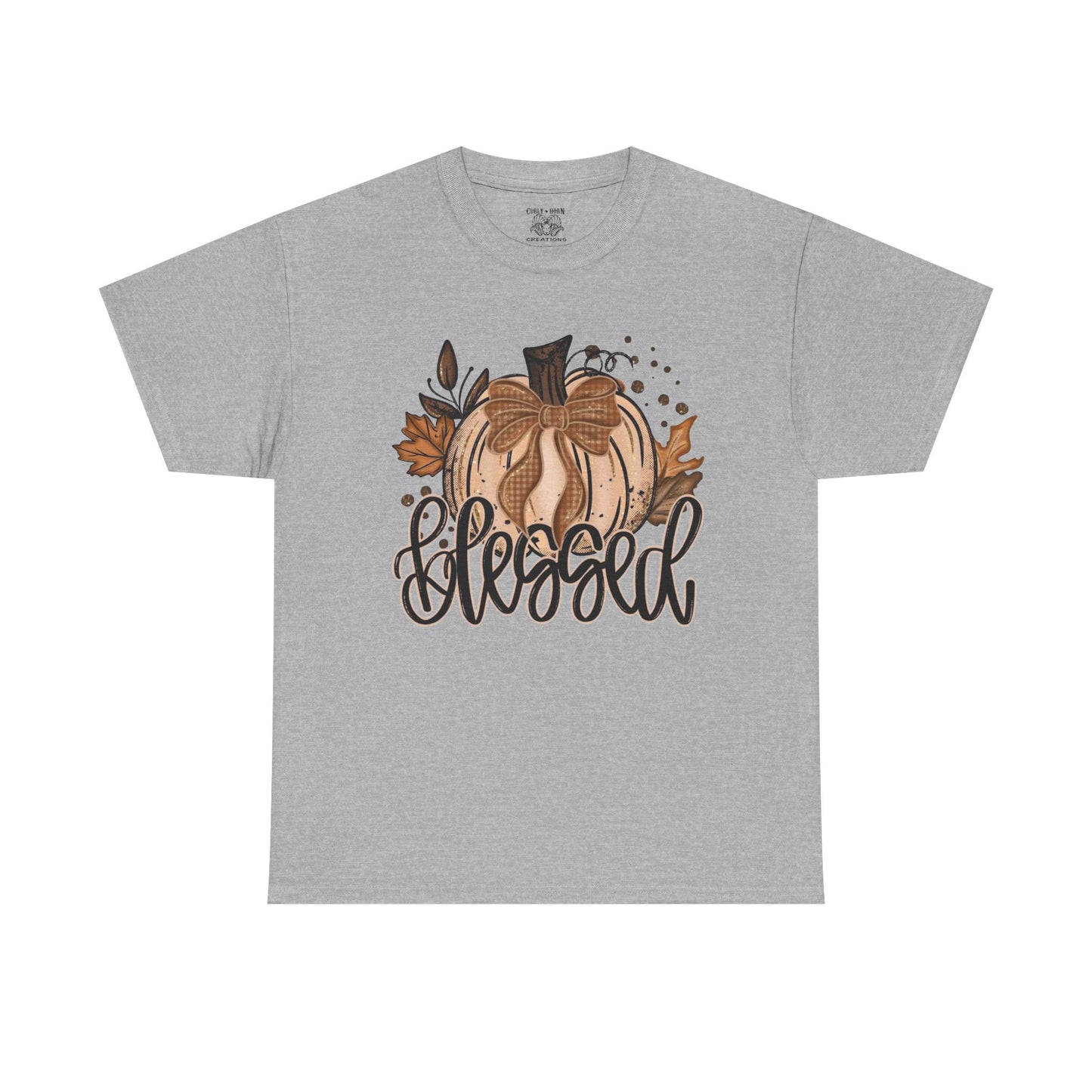 Blessed Pumpkin Tee - Fall Apparel, Thanksgiving Shirt, Autumn Outfit, Gift for Her, Cute Layering Tee