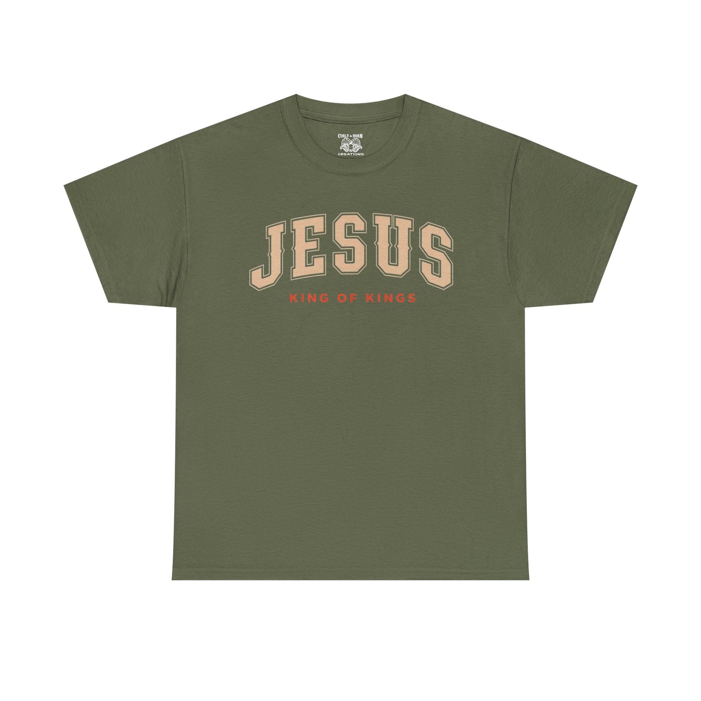 Jesus King of Kings Tee, Christian Apparel, Religious Gift, Faith-Based Shirt, Unisex Cotton Tee, Inspirational Fashion