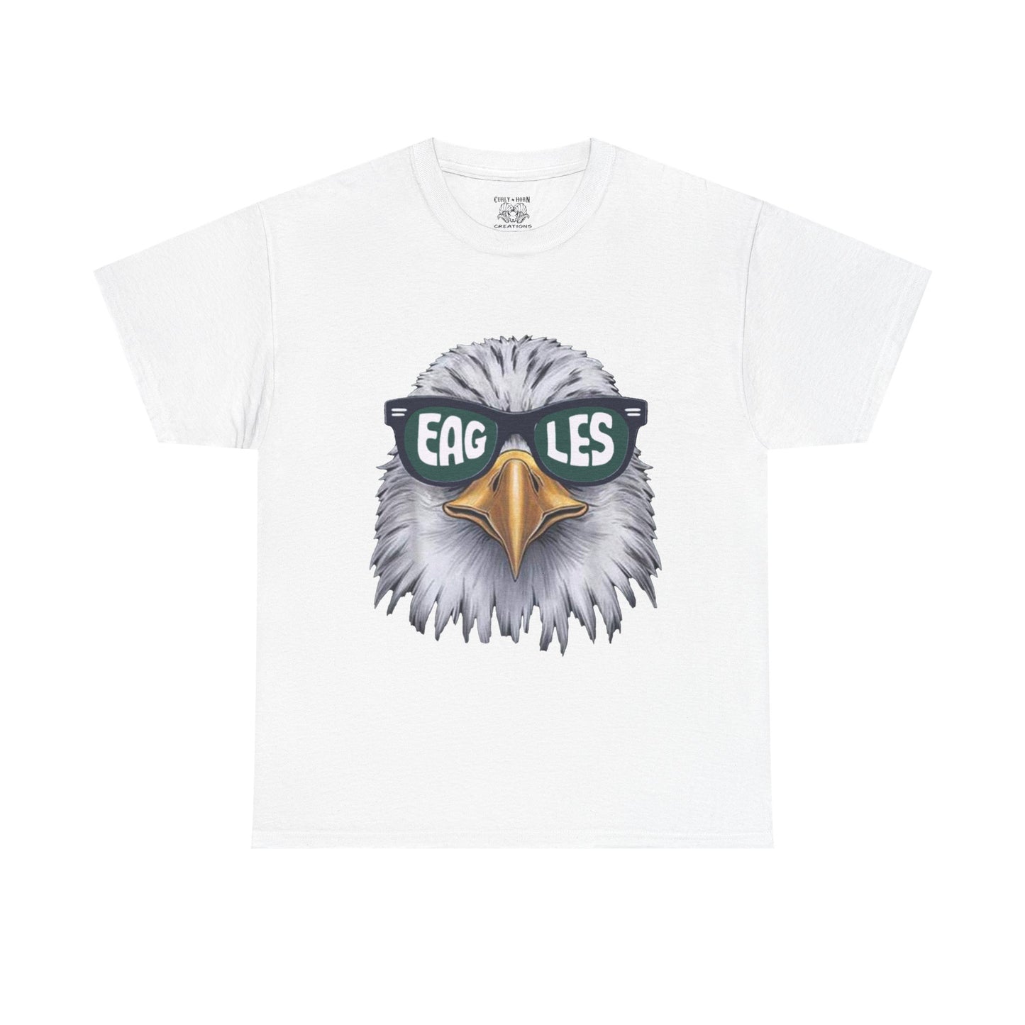 Eagle Sunglasses Tee, Unisex Cotton T-Shirt for Eagle Fans, Perfect for Sports Events, Casual Wear, Gift, Outdoor Adventures