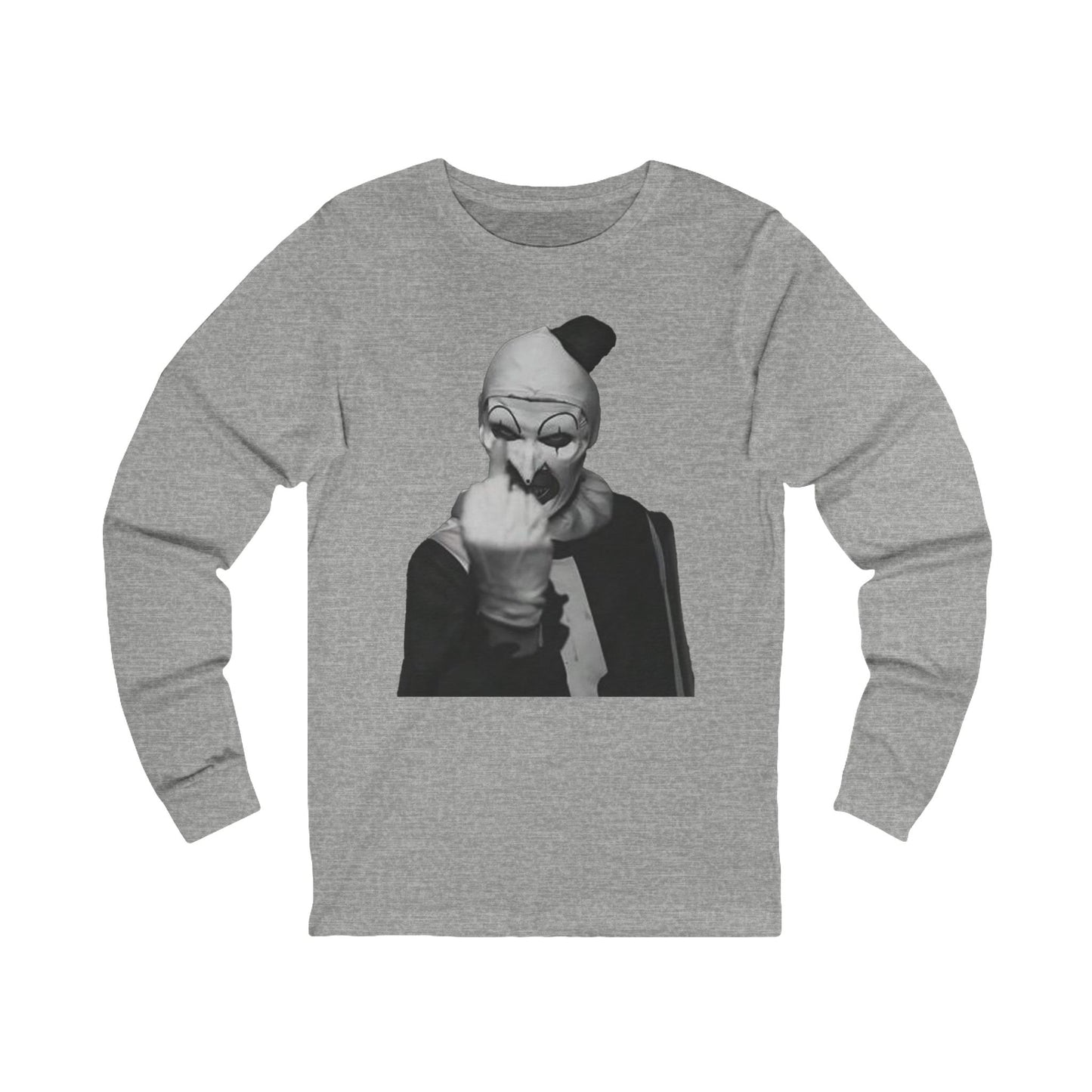 Art the Clown Graphic Long Sleeve Tee | Unisex Jersey Shirt, Halloween Costume, Quirky Gift, Casual Wear, Clown Lovers Tee