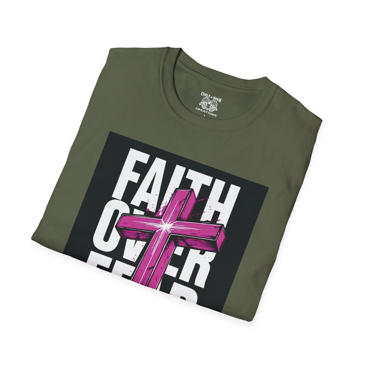 Faith Over Fear Inspirational T-Shirt, Unisex Tee, Spiritual Gift, Christian Apparel, Motivational Graphic Shirt