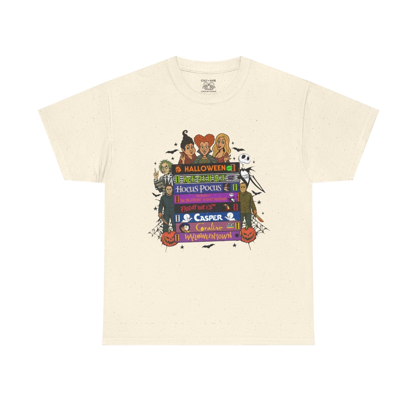 Halloween Themed Unisex Heavy Cotton Tee, Graphic Tee, Book Lovers Gift, Spooky Season Apparel, Fall Fashion, Costume Replacement