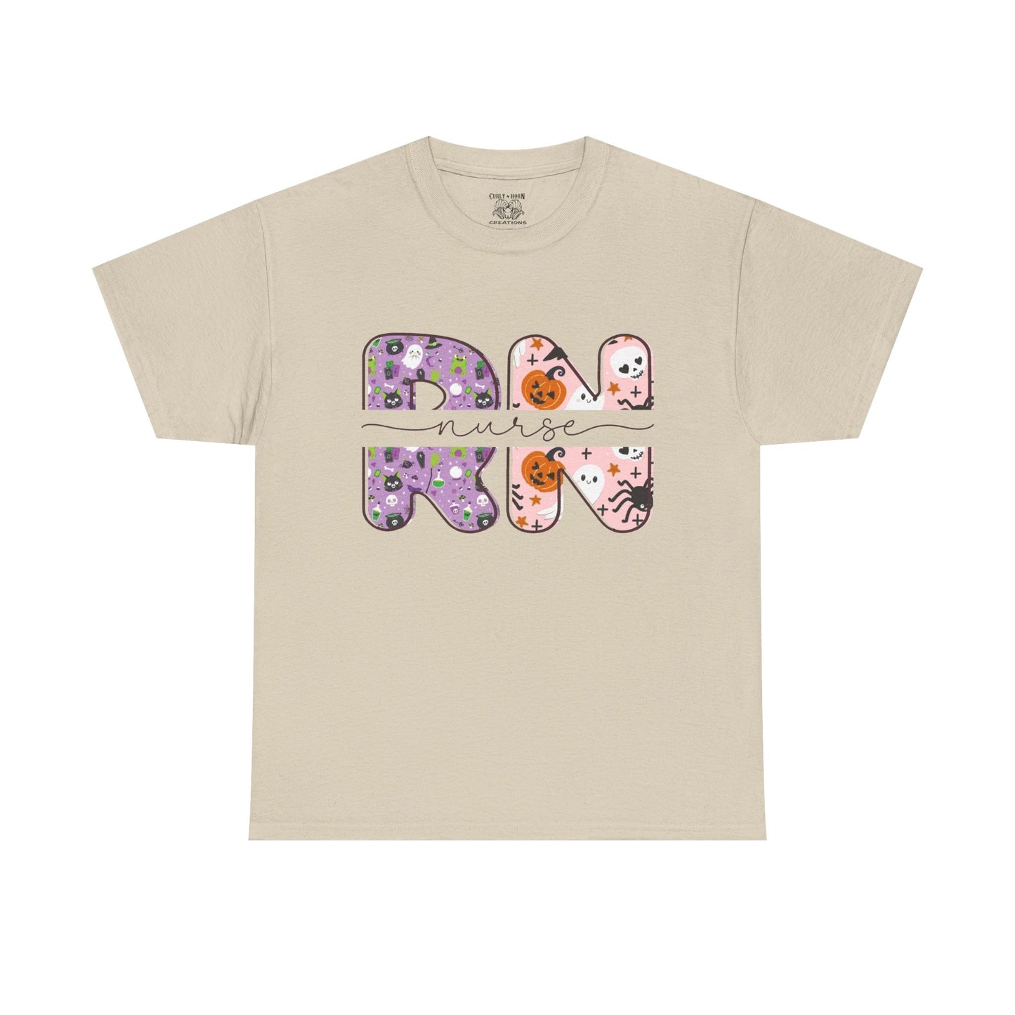 Playful RN Graphic Tee, Unisex Cotton Shirt, Fun Nurse Gift, Casual Wear, Nursing Student Apparel, Halloween Vibe