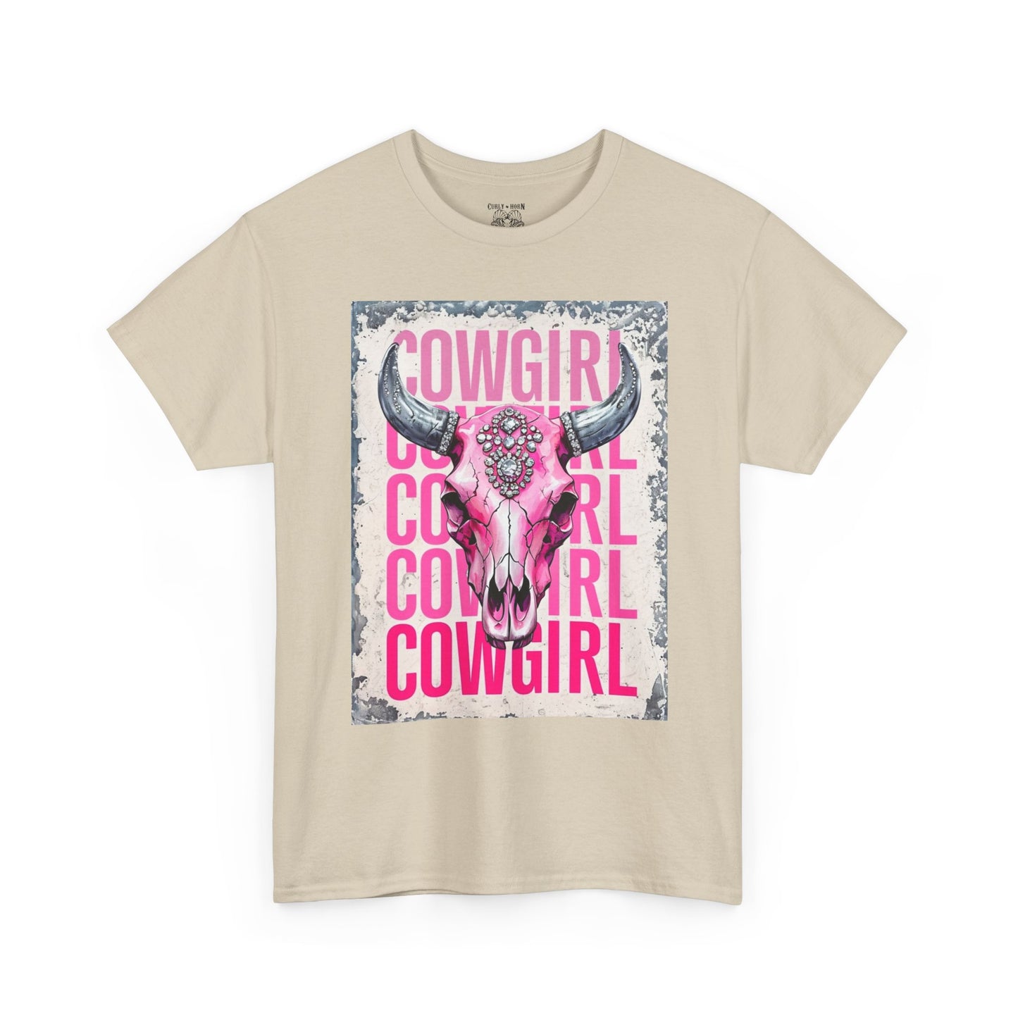 Cowgirl Vibes Unisex Heavy Cotton Tee, Country Style Shirt, Western Graphic T-Shirt, Gift for Cowgirls, Rodeo Apparel, Boho Fashion