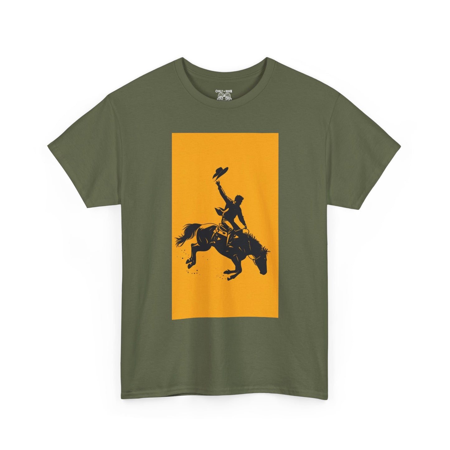 Cowboy Riding Tee | Unisex Heavy Cotton Tee, Western Shirt, Ranch Apparel, Gift for Horse Lovers, Rodeo T-Shirt