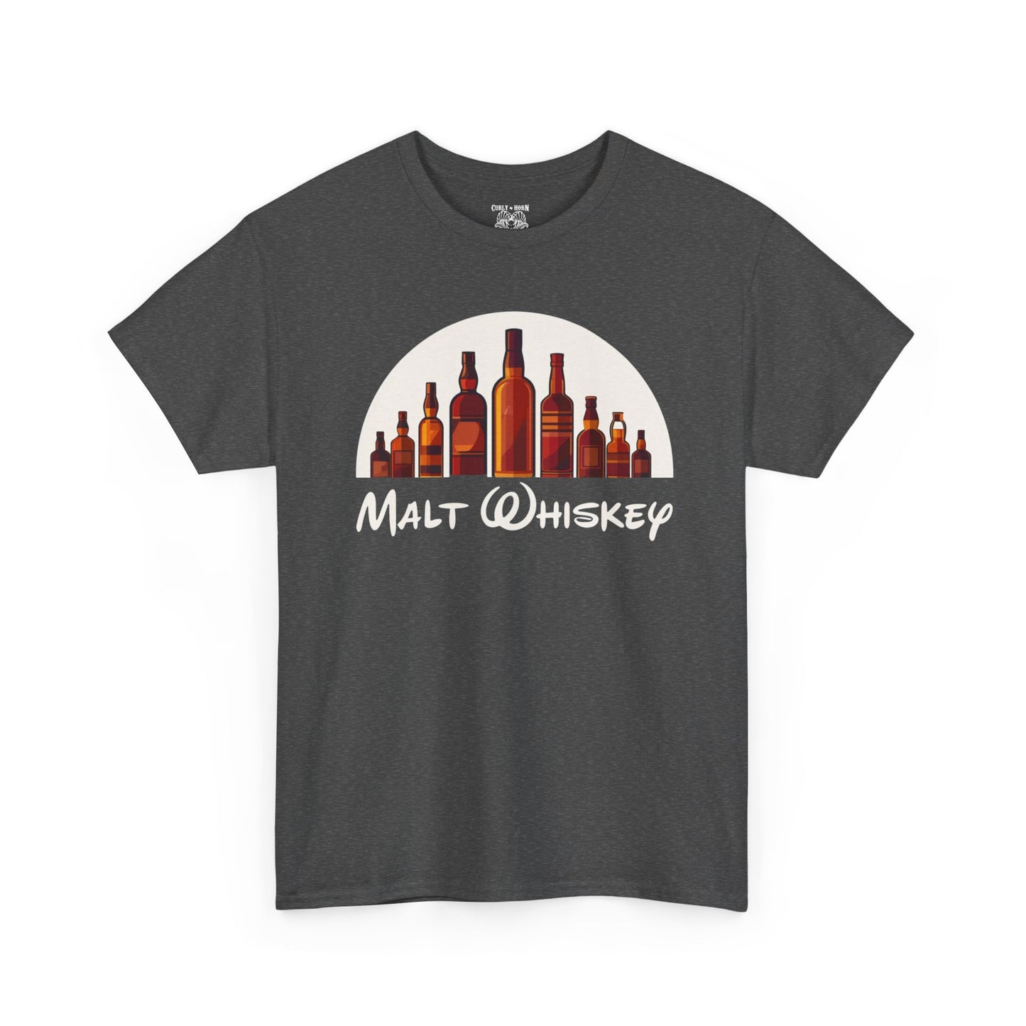 Malt Whiskey Unisex Heavy Cotton Tee, Casual Wear, Gifts for Whiskey Lovers, Graphic Tee, Vintage Style, Everyday Comfort