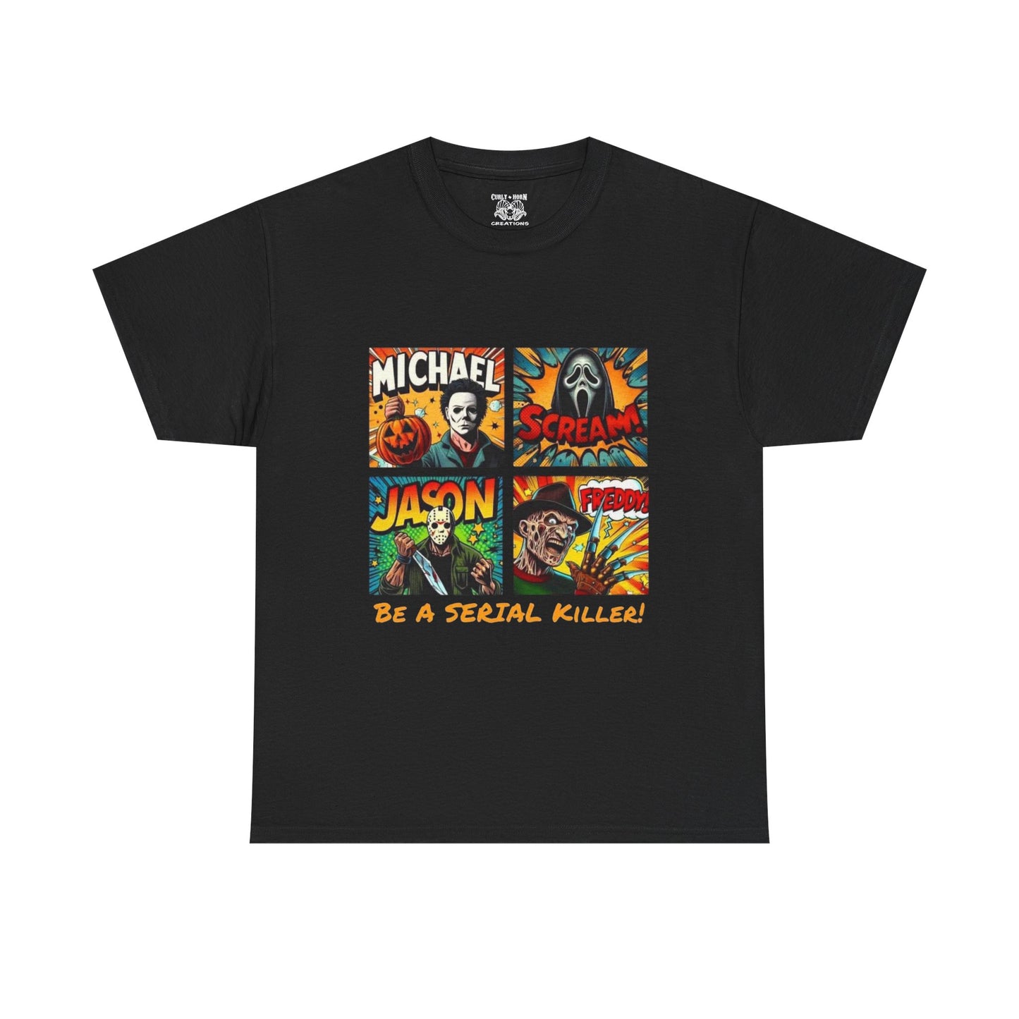 Halloween Graphic Tee, Unisex Horror Shirt, Serial Killer Design, Horror Movie Gift, Spooky Apparel, Fall Festival Wear