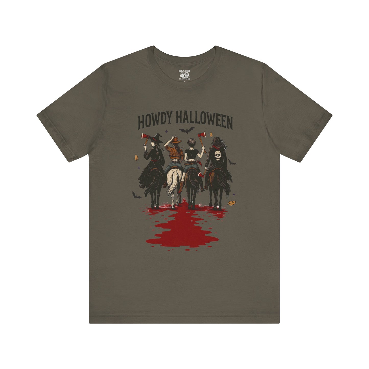 Howdy Halloween Unisex Tee, Spooky Graphic T-Shirt, Fall Festival Shirt, Halloween Costume Top, Casual Fall Wear