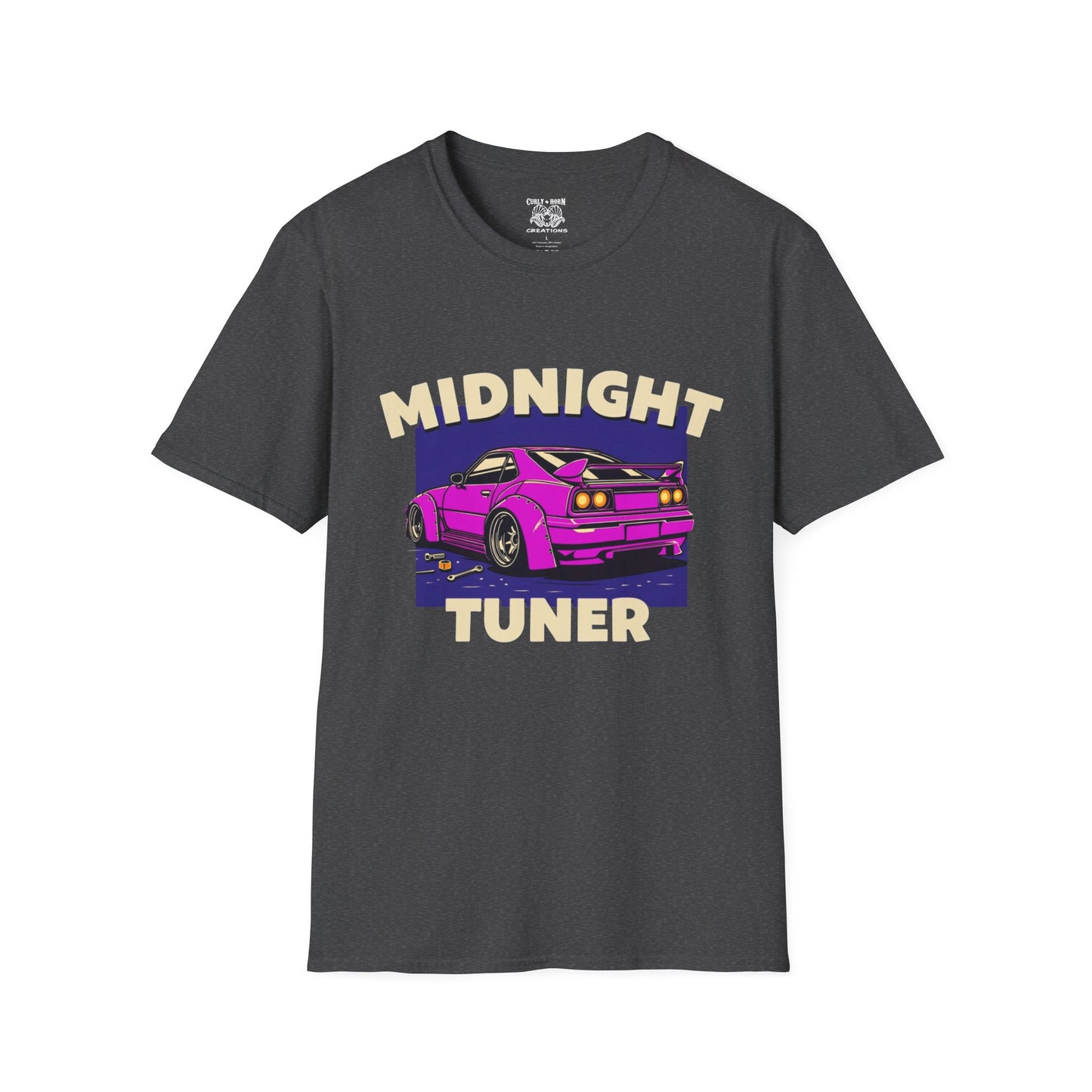 Midnight Tuner Unisex T-Shirt, Car Enthusiast Gift, Casual Tee for Auto Lovers, Birthday Gift, Graphic Tee