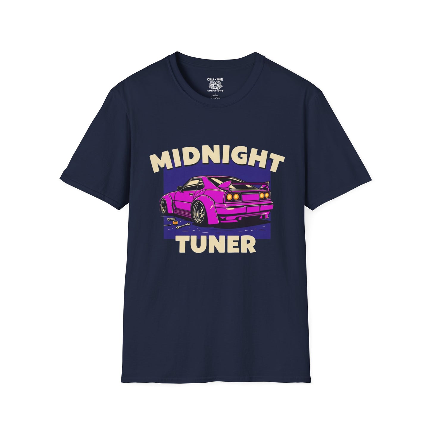 Midnight Tuner Unisex T-Shirt, Car Enthusiast Gift, Casual Tee for Auto Lovers, Birthday Gift, Graphic Tee