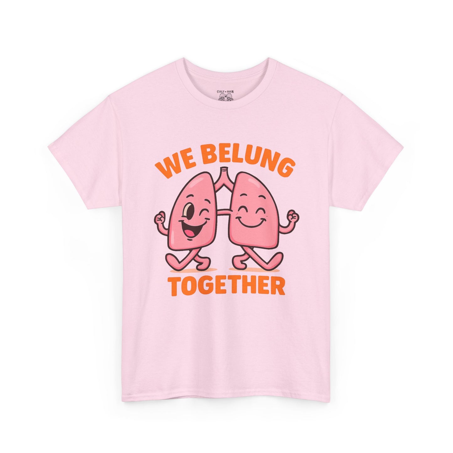 We Belung Together Unisex Heavy Cotton Tee, Fun Graphic T-Shirt, Couples Matching Clothes, Friendship Gift, Comfortable Casual Wear