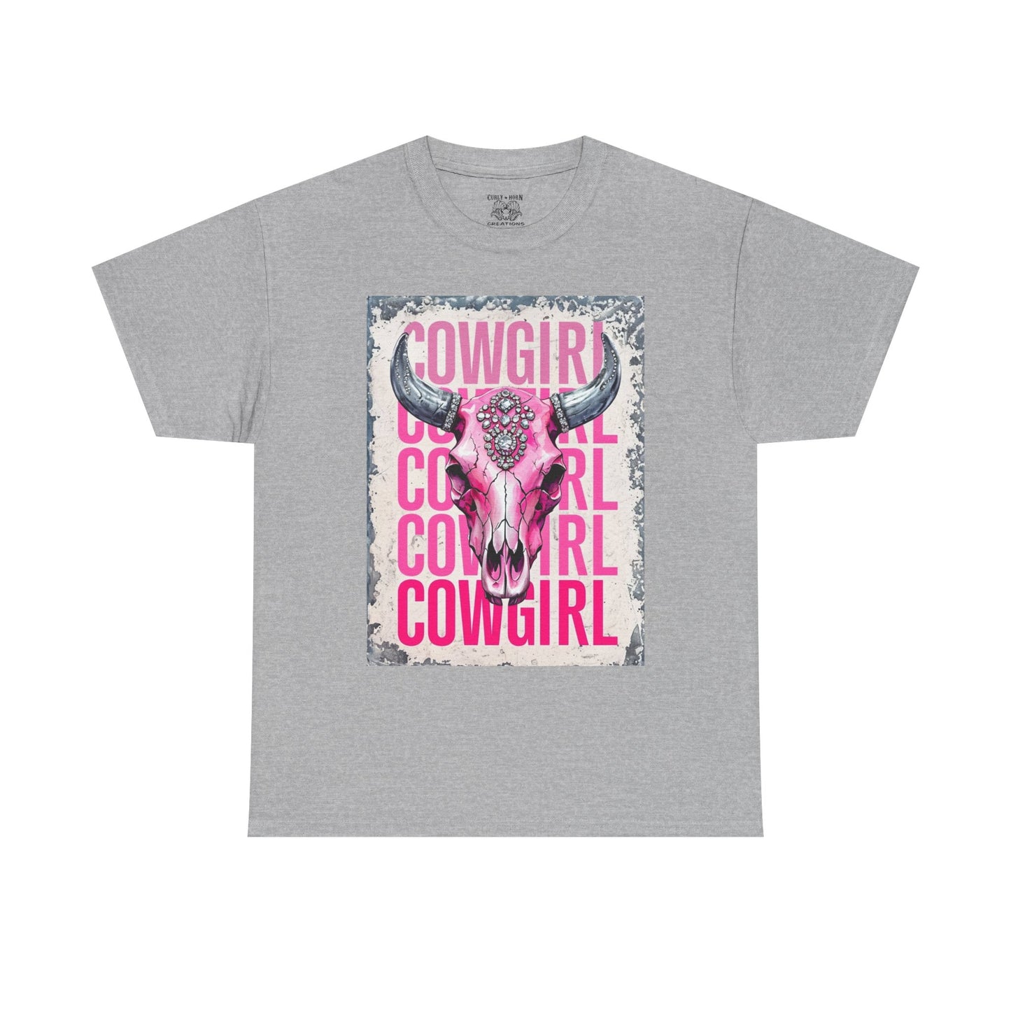 Cowgirl Vibes Unisex Heavy Cotton Tee, Country Style Shirt, Western Graphic T-Shirt, Gift for Cowgirls, Rodeo Apparel, Boho Fashion