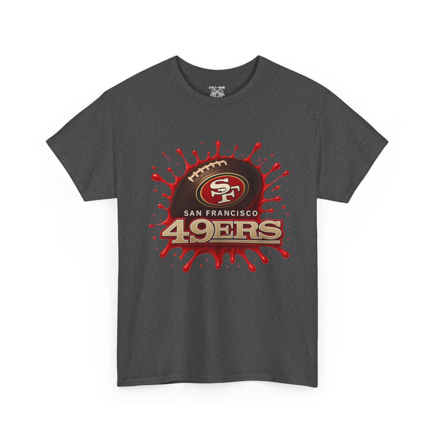 San Francisco 49ers Heavy Cotton Tee, Casual Sportswear, Game Day Outfit, Fan Apparel, Unique Gift for Sports Lovers
