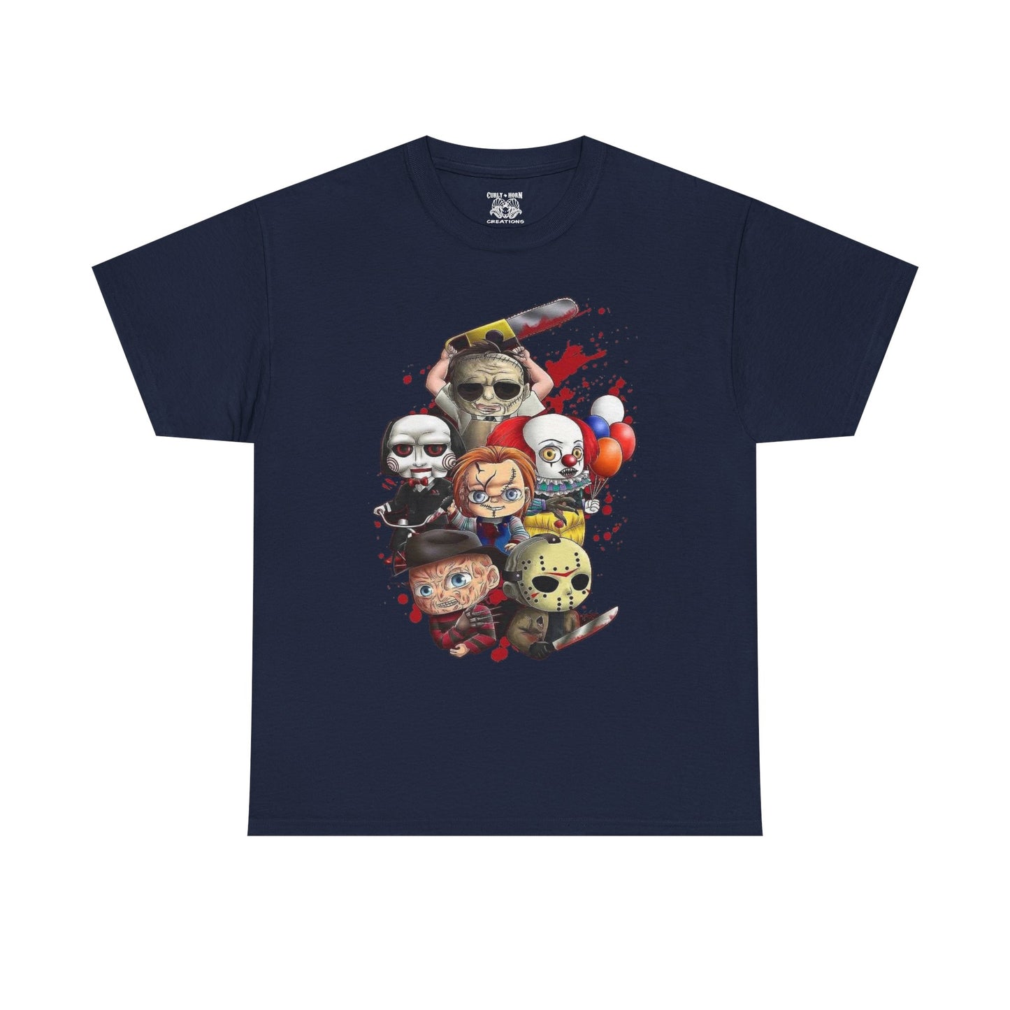 Horror Movie Character Tee, Cute and Creepy Design