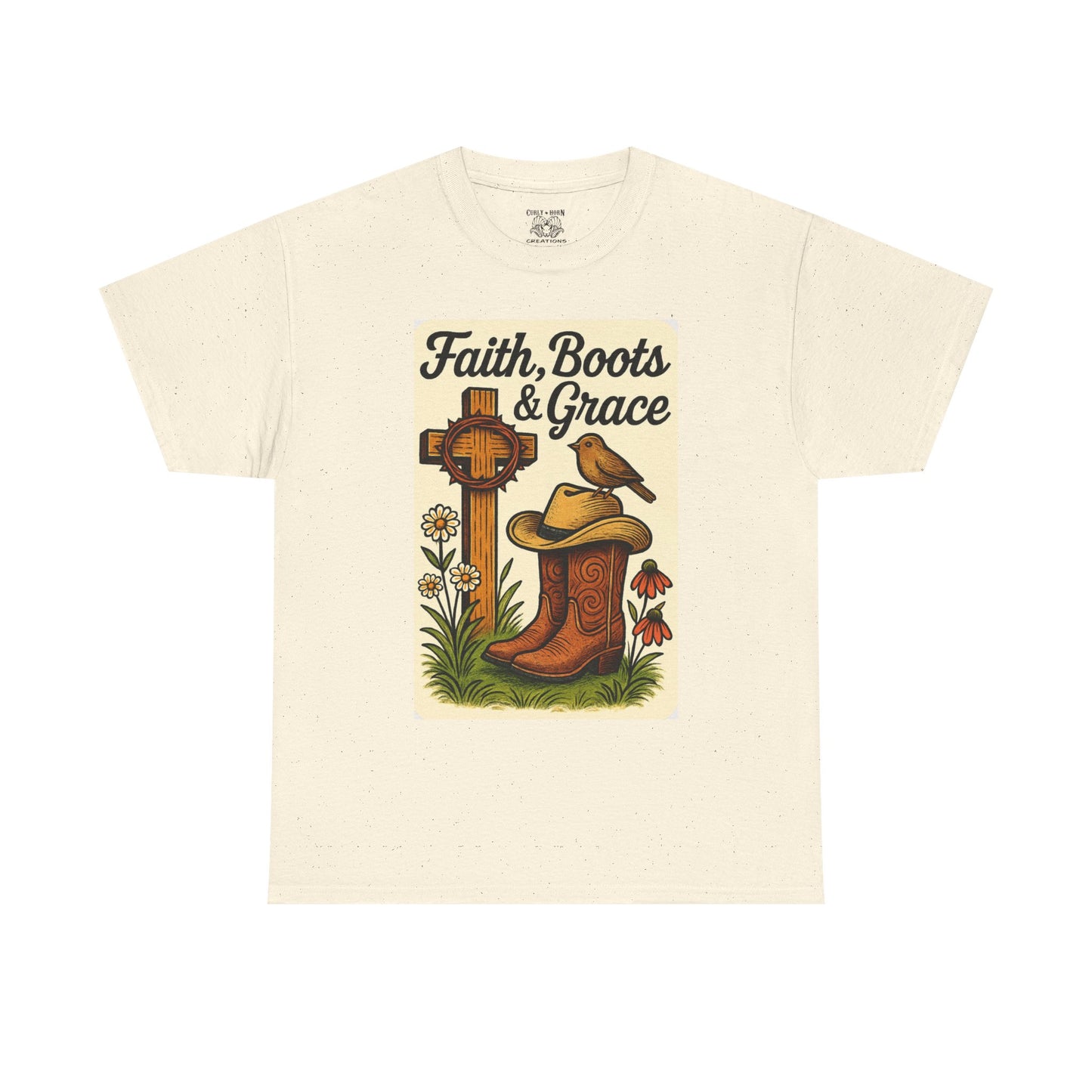 Faith, Boots & Grace Unisex Tee - Country Style, Inspirational Gift, Western Fashion, Outdoor Wear, Everyday Comfort