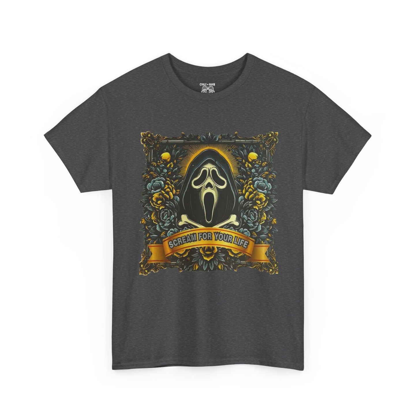Spooky Graphic Tee, Halloween T-Shirt, Horror Fan Apparel, Unisex Cotton Shirt, Ghost-Inspired Design, Casual Outfit