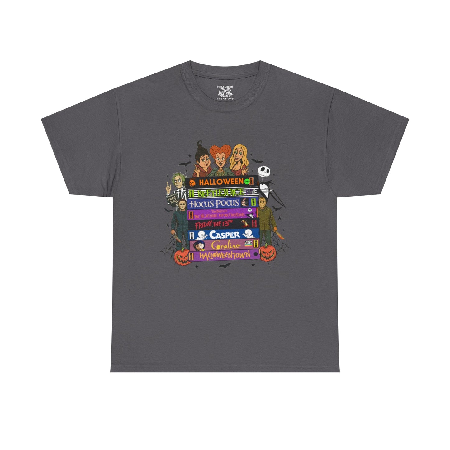 Halloween Themed Unisex Heavy Cotton Tee, Graphic Tee, Book Lovers Gift, Spooky Season Apparel, Fall Fashion, Costume Replacement