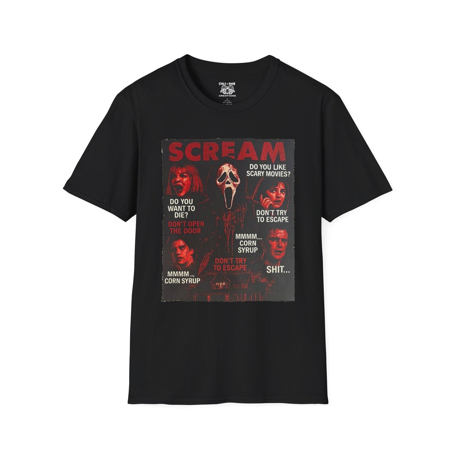 Scream Movie T-Shirt, Horror Tees for Movie Lovers, Unisex Graphic Tee, Halloween Costumes, Scary Movie Gifts