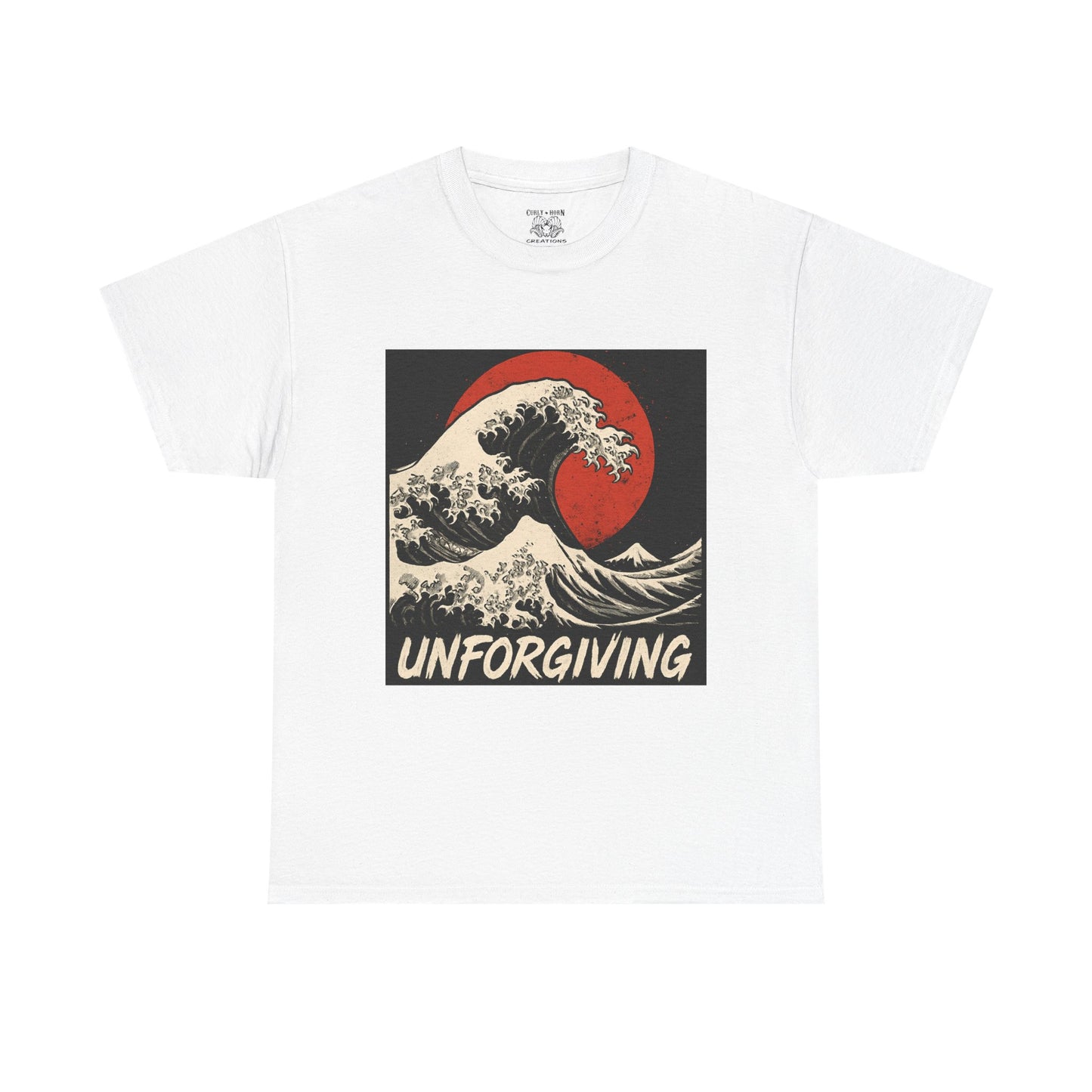 Unforgiving Wave Graphic Tee, Ocean Lover Shirt, Casual Unisex Tee, Art Inspired T-Shirt, Unique Beach Wear