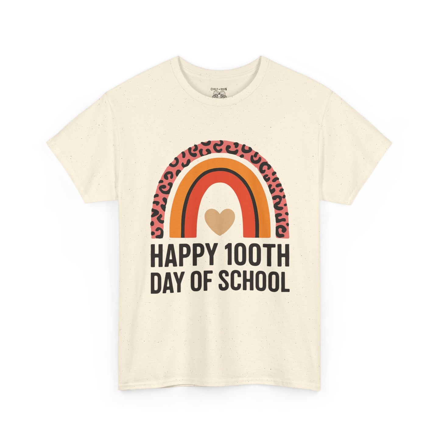 Colorful Rainbow 100th Day of School T-Shirt, School Spirit Tee, Teacher Gift, Milestone Celebration Shirt, Kids Unisex Cotton Tee