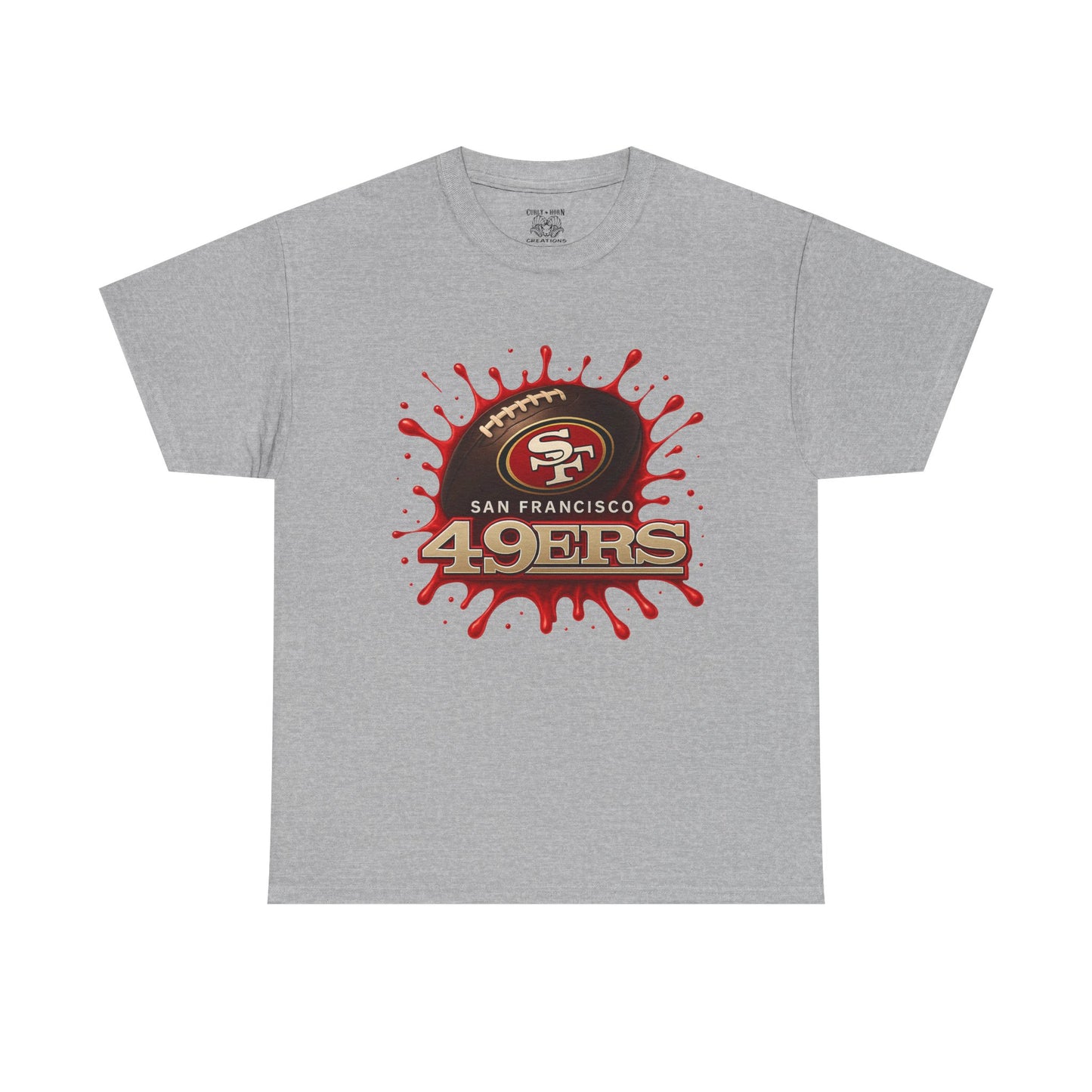 San Francisco 49ers Heavy Cotton Tee, Casual Sportswear, Game Day Outfit, Fan Apparel, Unique Gift for Sports Lovers