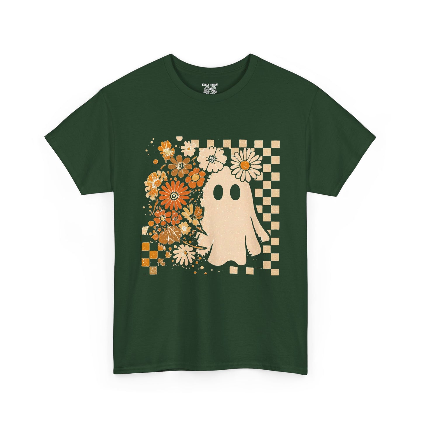 Vintage Ghost Flower Tee, Casual Tee, Unisex T-Shirt, Graphic Tee, Vintage Style Shirt, Unique Gift Idea