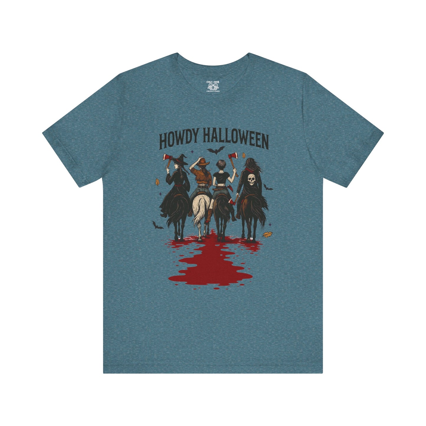 Howdy Halloween Unisex Tee, Spooky Graphic T-Shirt, Fall Festival Shirt, Halloween Costume Top, Casual Fall Wear