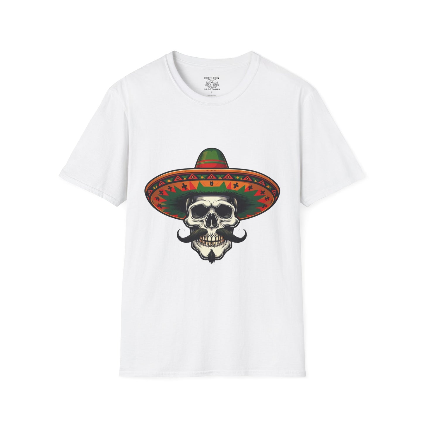 Skull Sombrero T-Shirt | Day of the Dead Gift, Unisex Graphic Tee, Halloween Costume, Music Festival Shirt, Casual Summer Wear