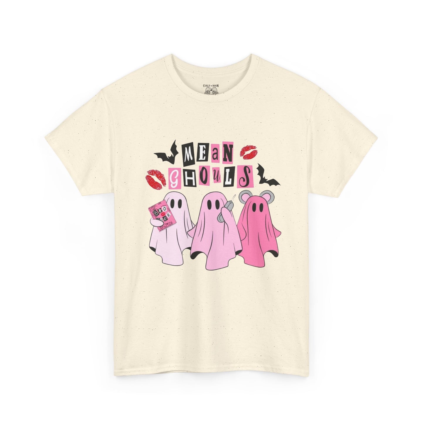 Mean Ghouls Unisex Heavy Cotton Tee, Halloween Shirt, Spooky Ghost Tee, Cute Ghost T-Shirt, Casual Fall Outfit, Fun Halloween Apparel