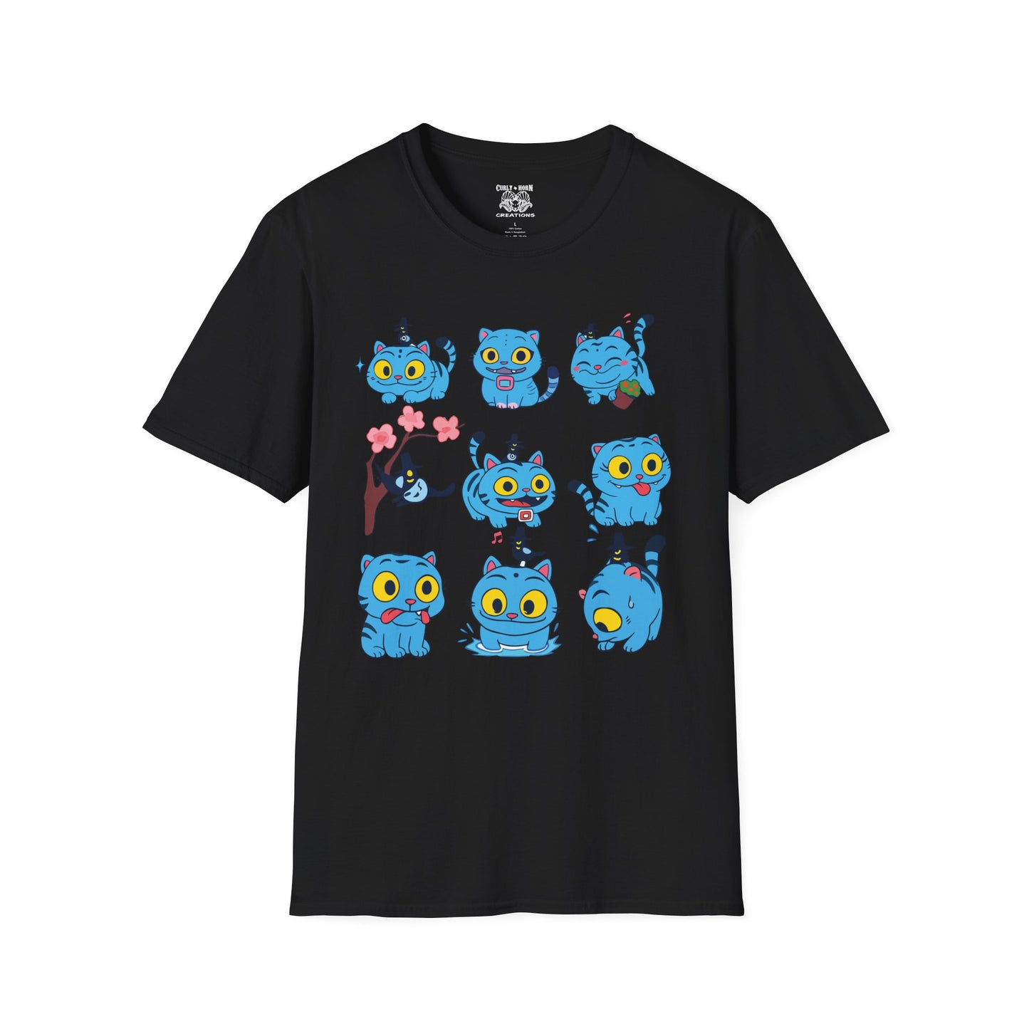Derpy Cat Graphic T-Shirt, Softstyle Tee, Unisex Shirt for Cat Lovers, Gift for Pet Owners, Fun Casual Wear