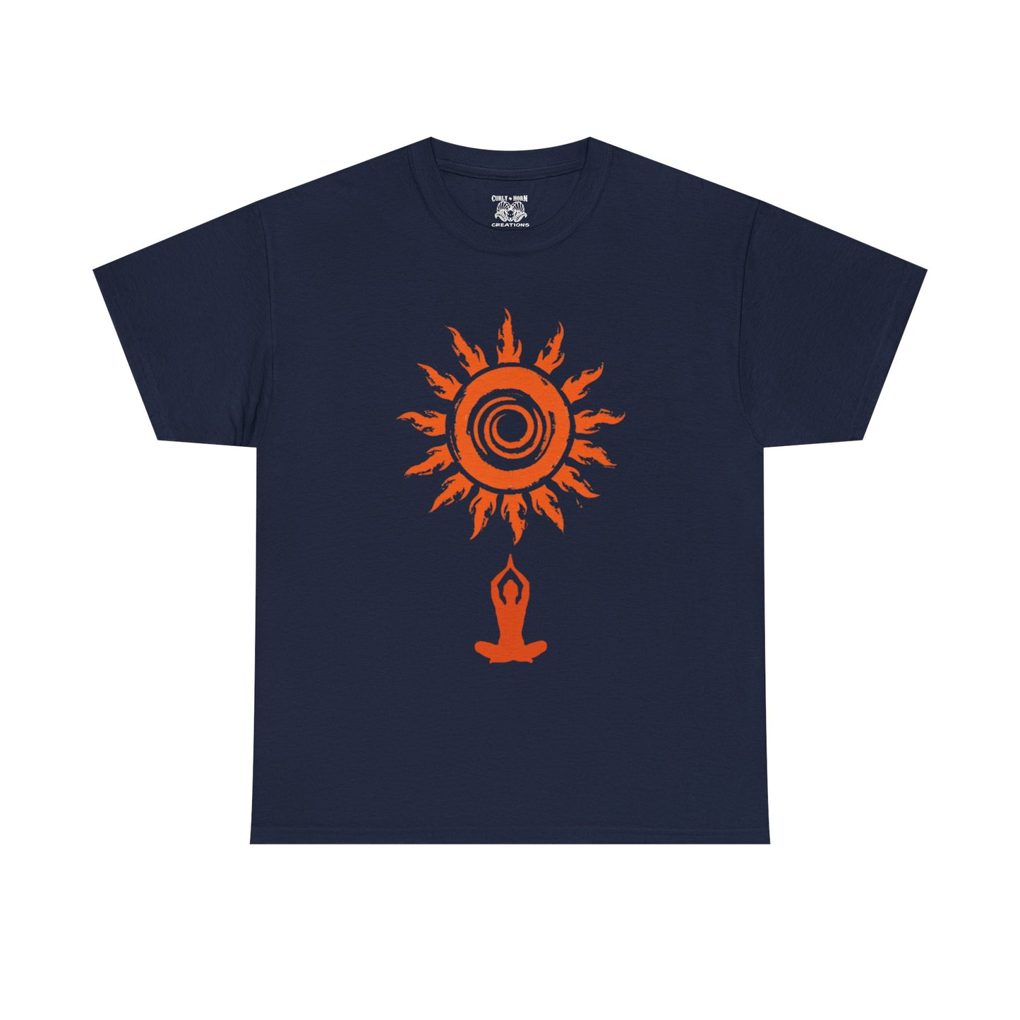 Sunshine Spirit Unisex Heavy Cotton Tee | Relaxed Fit, Bohemian Style, Yoga Shirt, Casual Wear, Gift for Nature Lovers