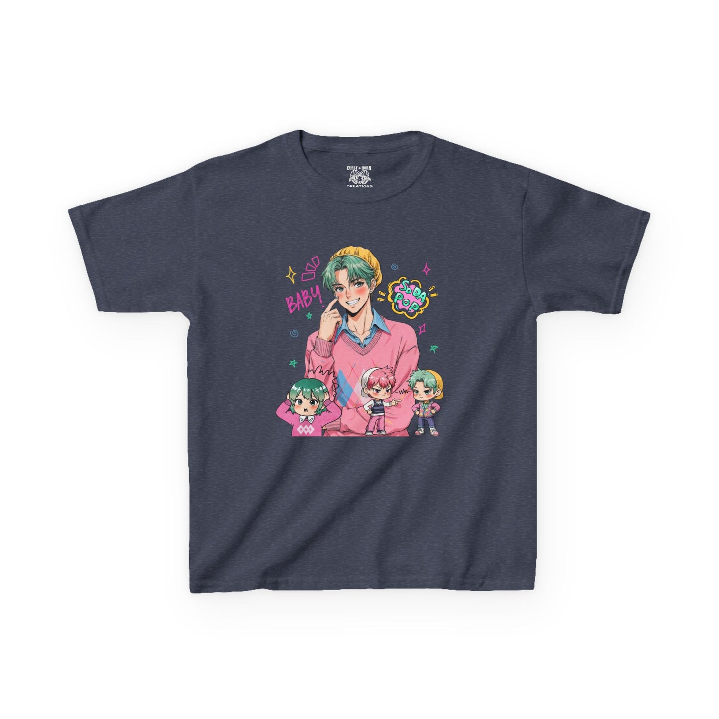 Kids Graphic Tee with Baby Saja, Baby Shirt, Cartoon T-Shirt, Anime Kids Tee, Gift for Children, Fun Everyday Wear