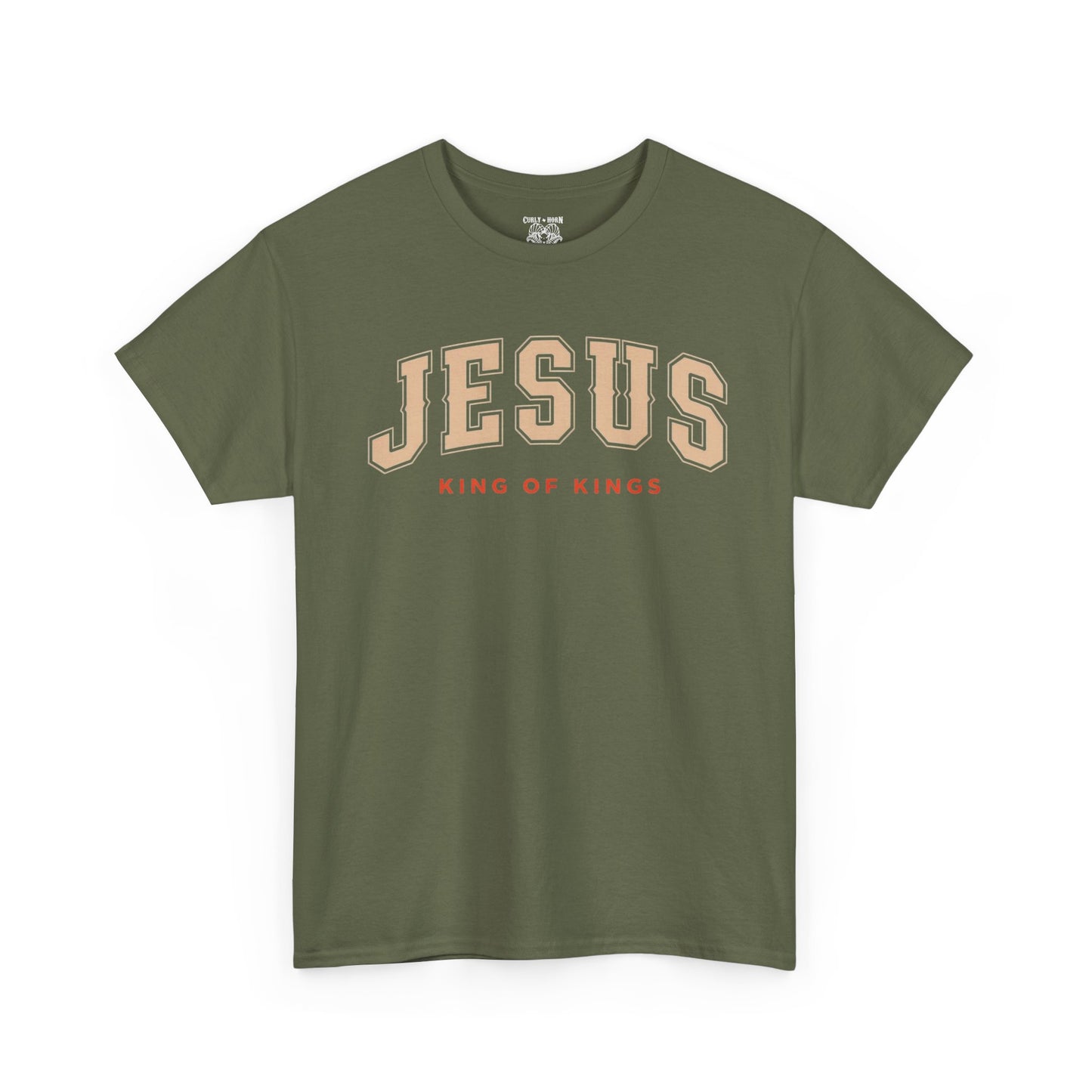 Jesus King of Kings Tee, Christian Apparel, Religious Gift, Faith-Based Shirt, Unisex Cotton Tee, Inspirational Fashion