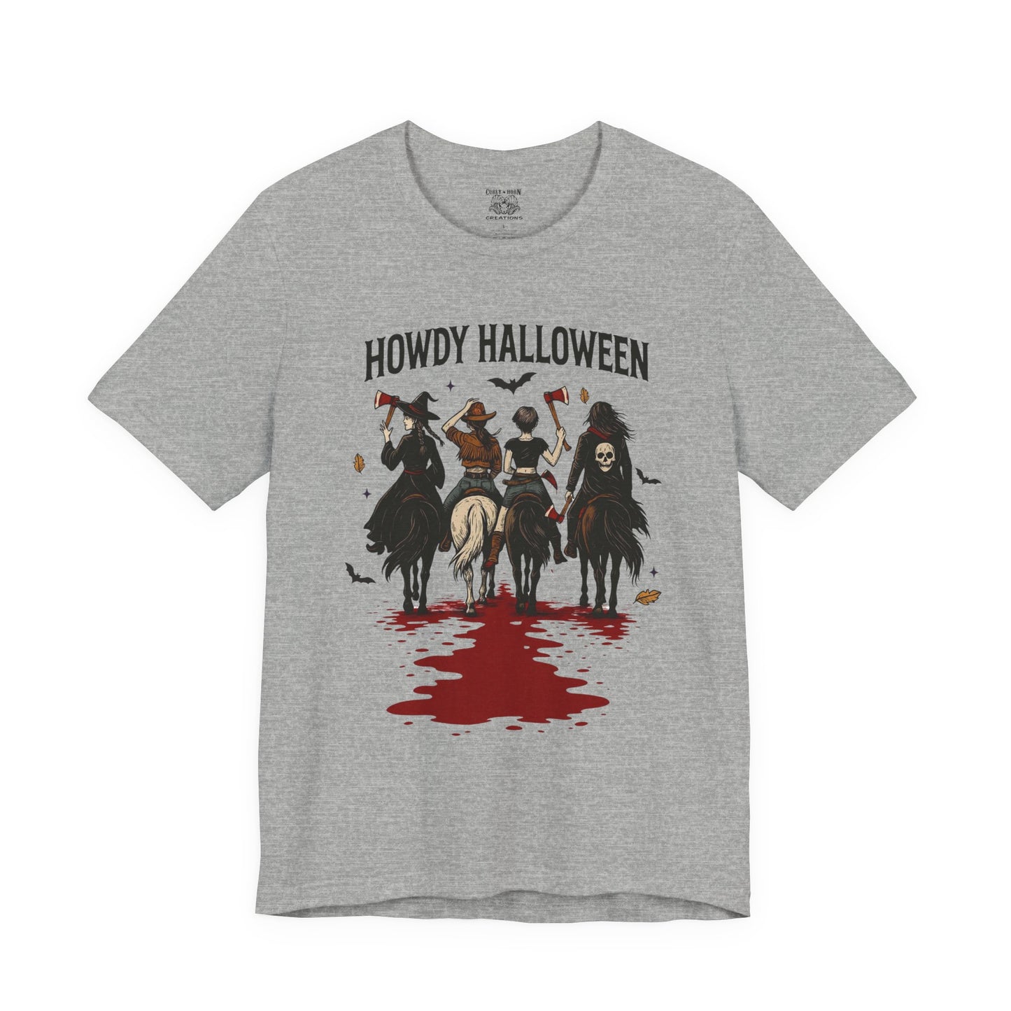 Howdy Halloween Unisex Tee, Spooky Graphic T-Shirt, Fall Festival Shirt, Halloween Costume Top, Casual Fall Wear