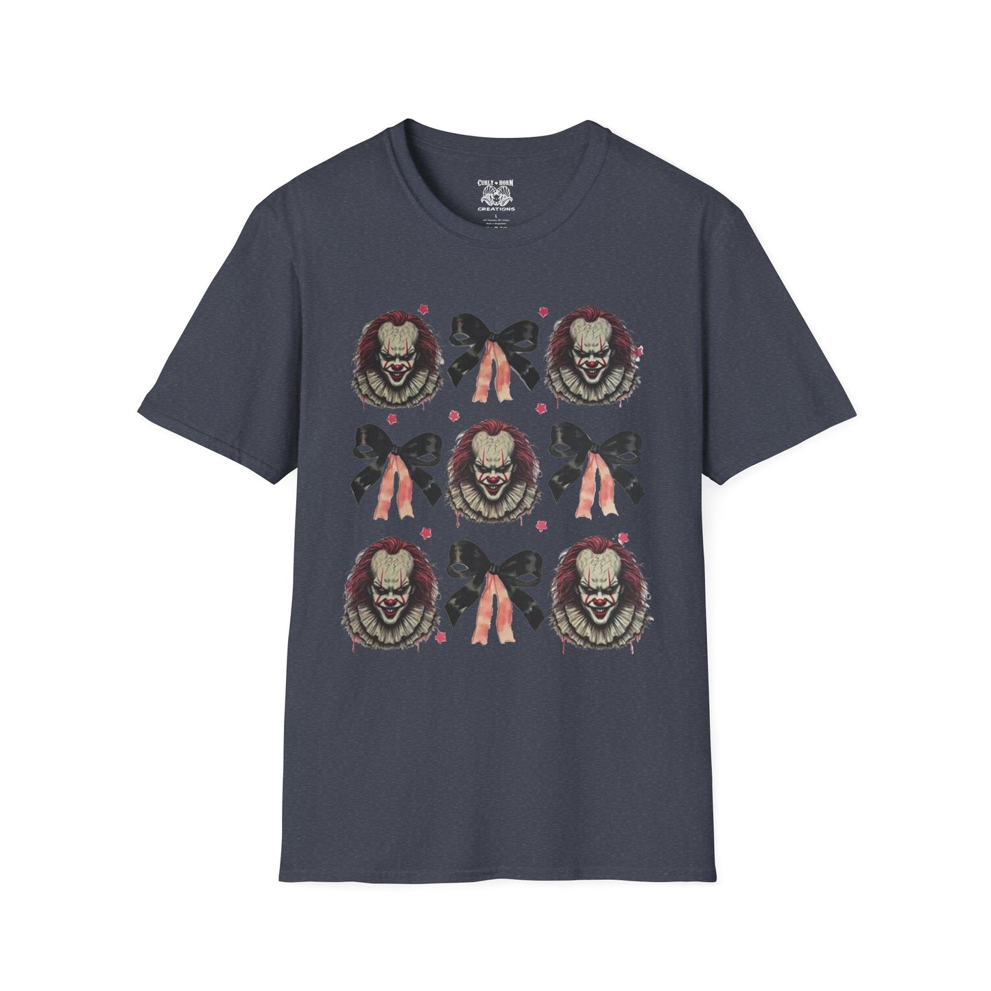 Creepy Clown Graphic T-Shirt for Horror Fans, Perfect for Halloween or Everyday Wear, Gifts for Movie Lovers
