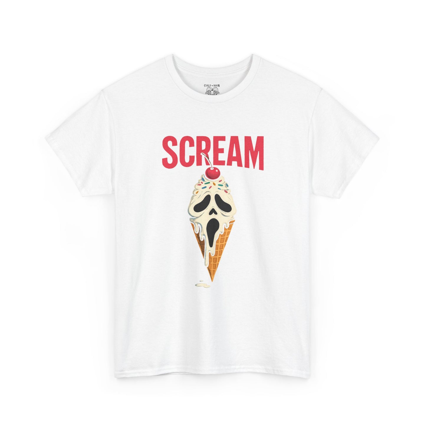 Scream Ice Cream Tee, Funny Summer T-Shirt, Unisex Cotton Top, Novelty Graphic Tee, Perfect Gift for Ice Cream Lovers