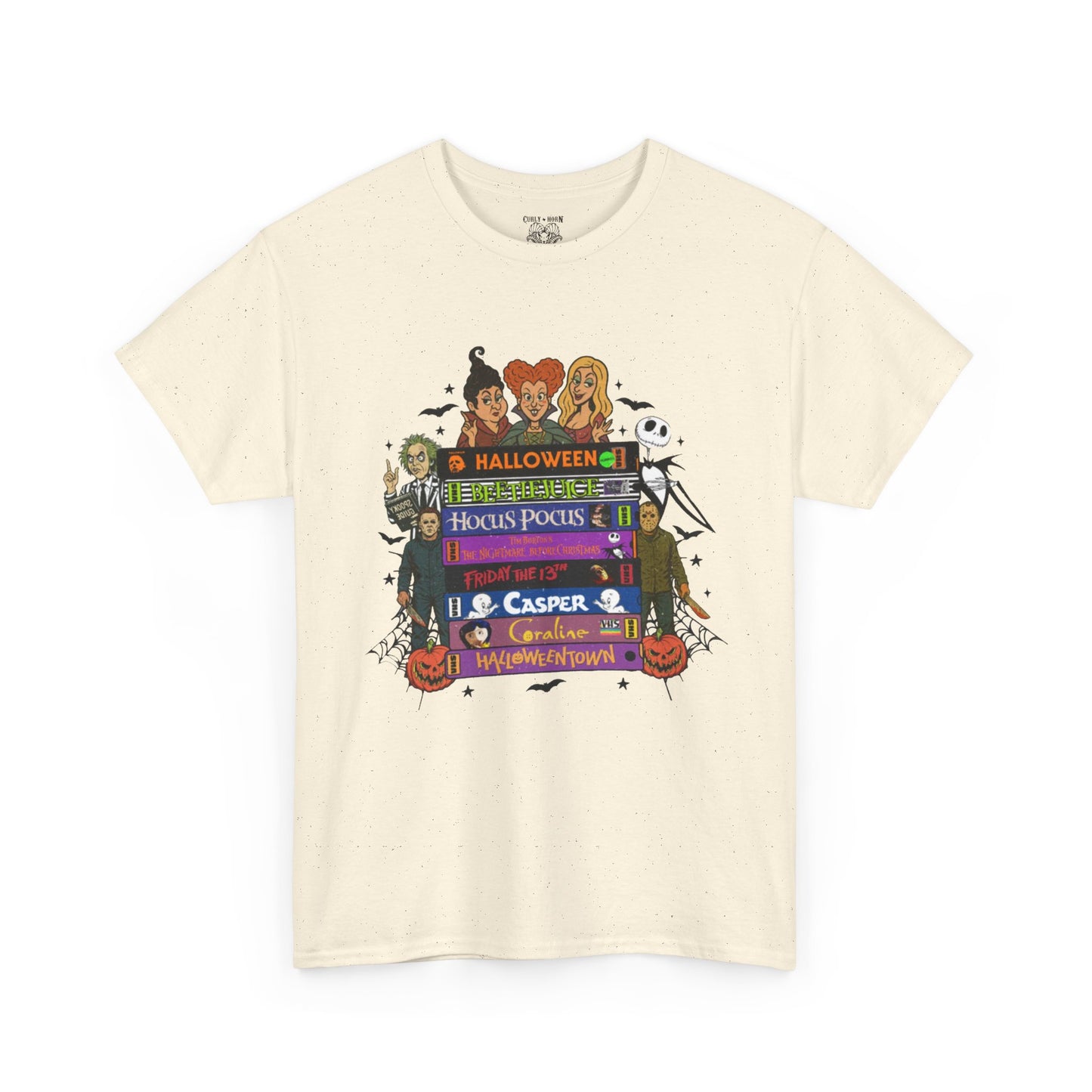 Halloween Themed Unisex Heavy Cotton Tee, Graphic Tee, Book Lovers Gift, Spooky Season Apparel, Fall Fashion, Costume Replacement