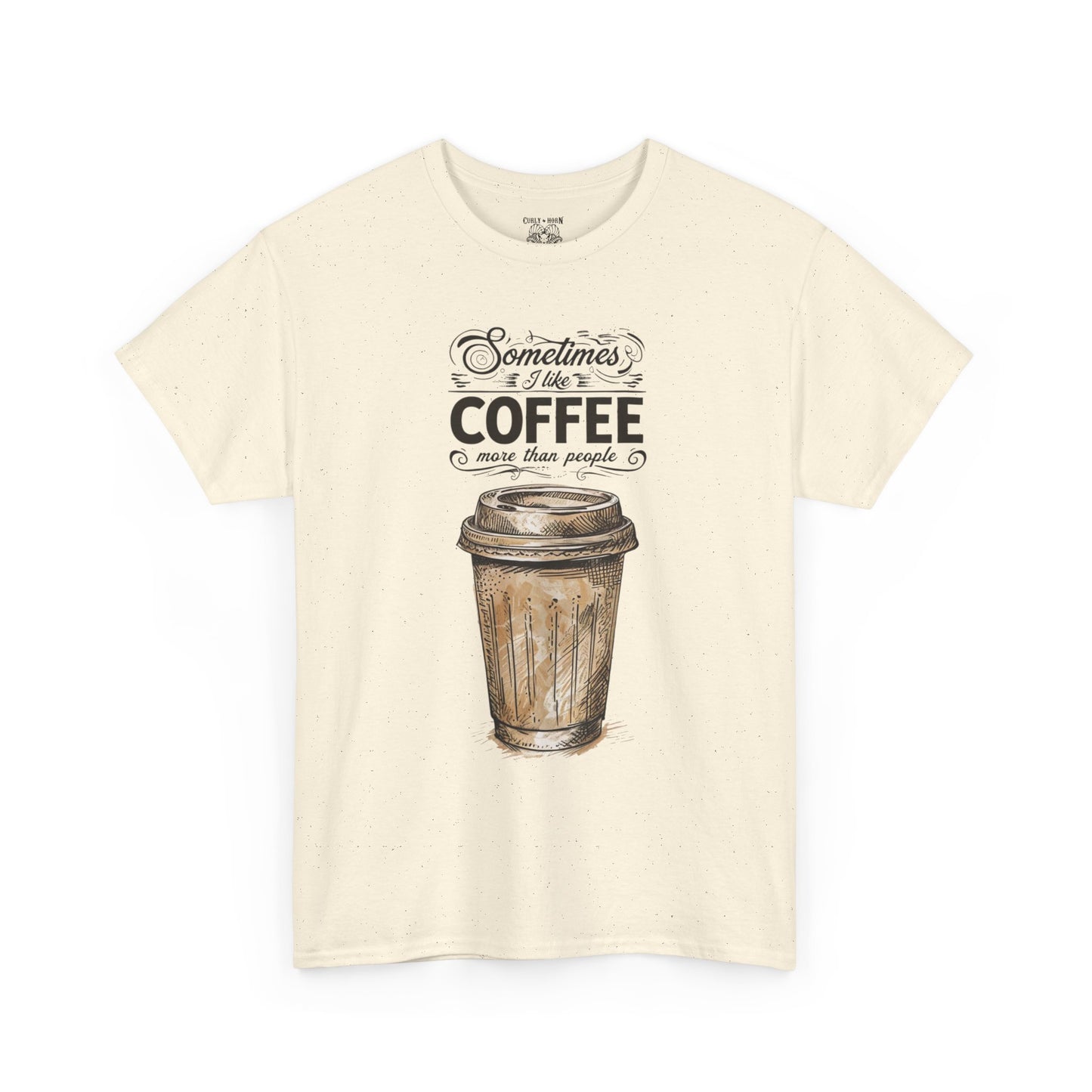 Funny Coffee Lover Tee, Unisex Heavy Cotton Shirt, Gift for Coffee Lovers, Coffee Lover Gift, Casual Everyday Wear