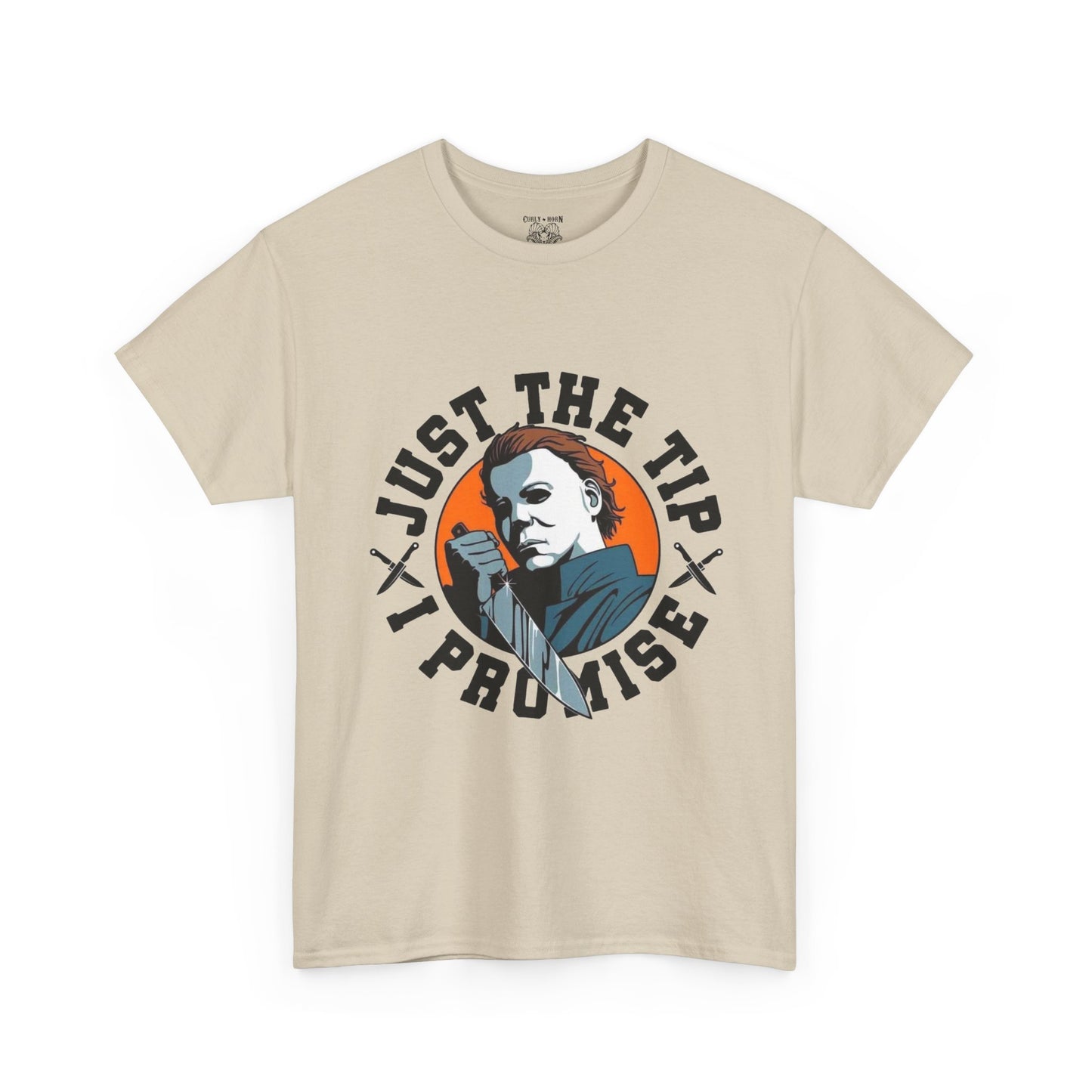 Michael Myers Graphic Tee: Just the Tip T-Shirt, Casual Wear, Gift for Him, Humor Apparel, Unique Statement Shirt