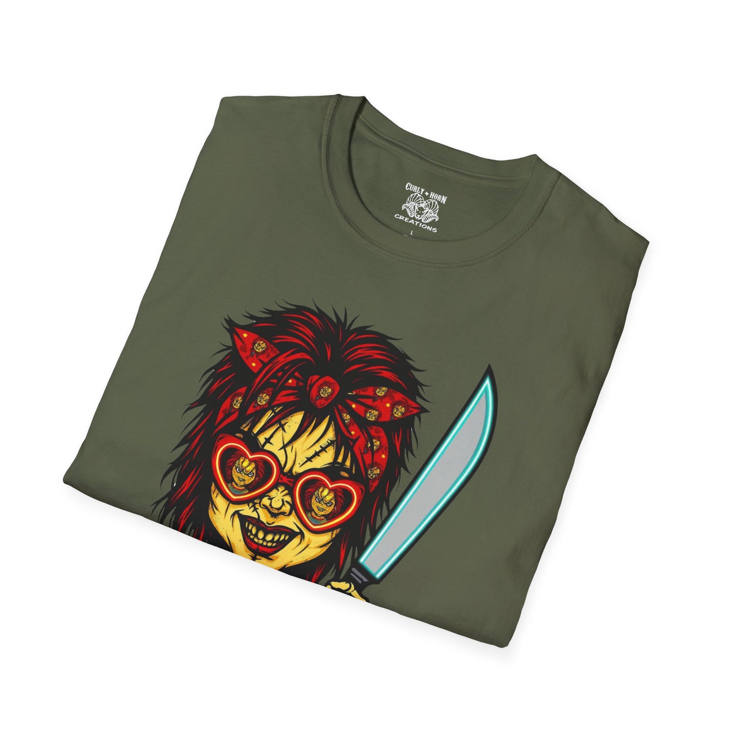 Retro Chucky Horror Game T-Shirt, Gamer Apparel, Unique Gift for Gamers, Halloween Costume, Playful Casual Wear