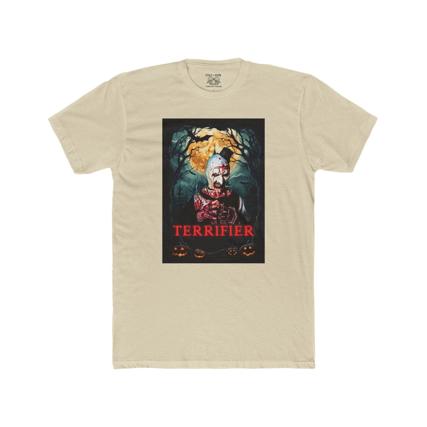 Terrifier Unisex Cotton Crew Tee, Horror Movie T-Shirt, Halloween Apparel, Graphic Tee for Fans, Spooky Gift Idea