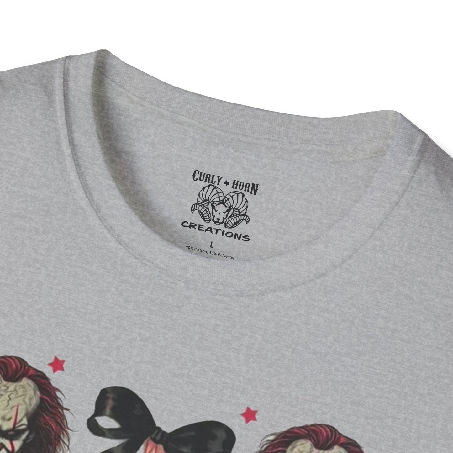 Creepy Clown Graphic T-Shirt for Horror Fans, Perfect for Halloween or Everyday Wear, Gifts for Movie Lovers