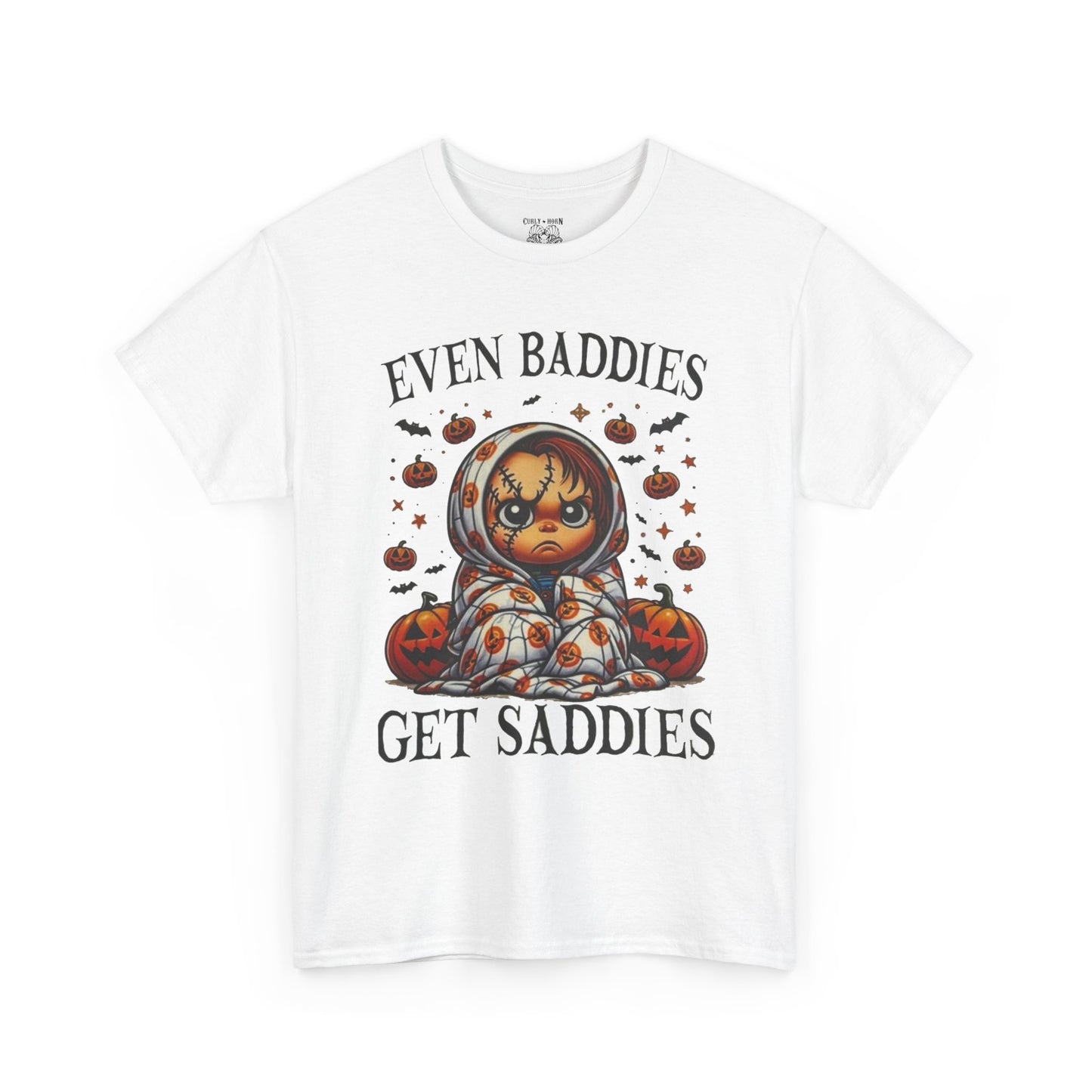 Unisex Halloween Graphic Tee, Spooky T-Shirt for Fall, Pumpkin Decor Shirt, Gift for Baddies, Halloween Costume Top, Cute Fall Apparel